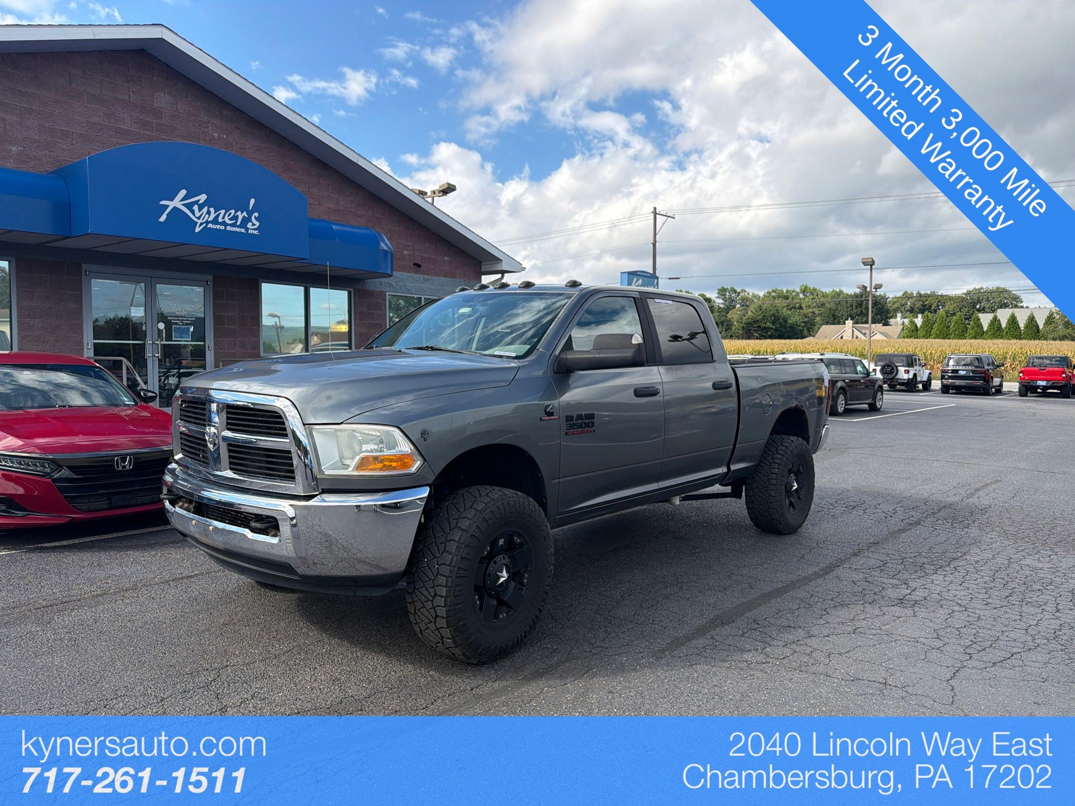 Mineral Gray Metallic Clearcoat 2012 RAM 3500 Pickup Truck Four-Wheel Drive 6-Speed Automatic