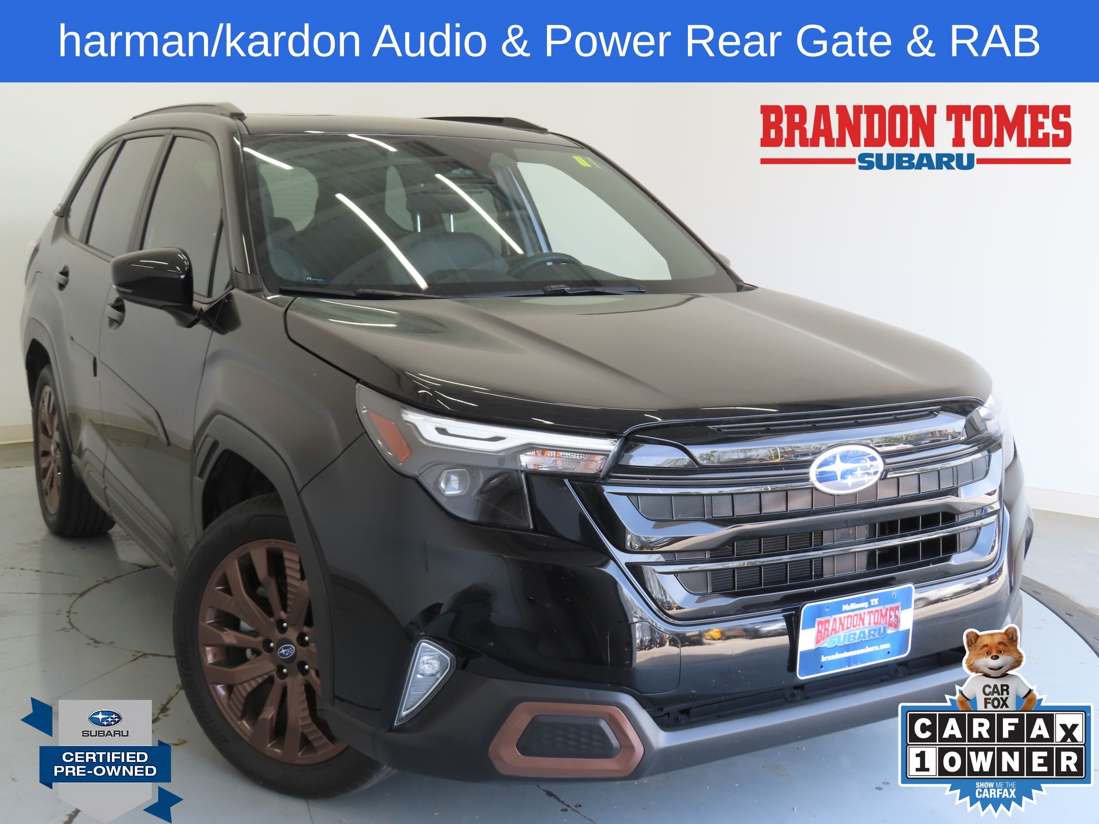 Crystal Black Silica 2025 Subaru Forester SUV / Crossover All-Wheel Drive Continuously Variable Transmission