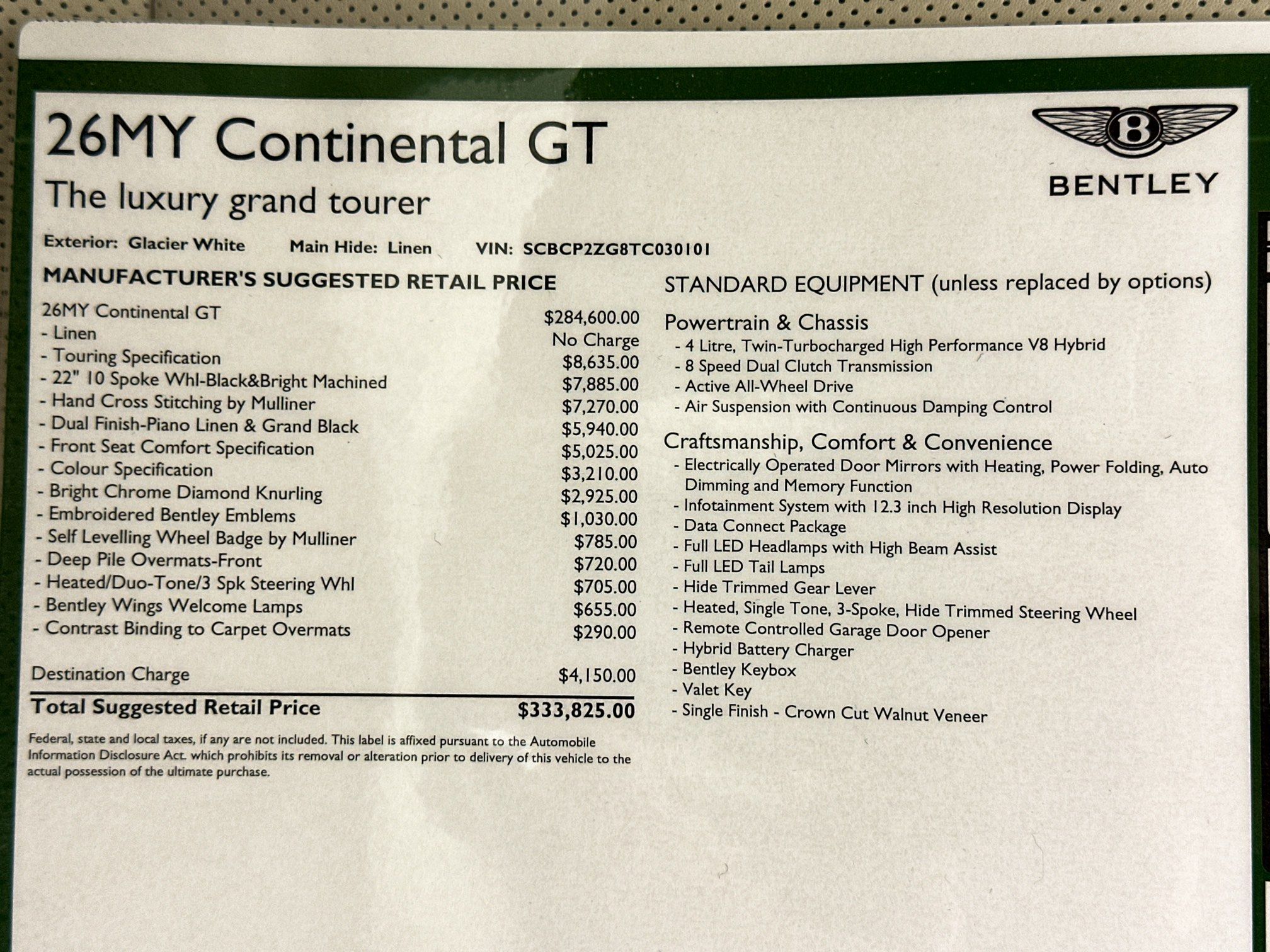new 2026 Bentley Continental GT car