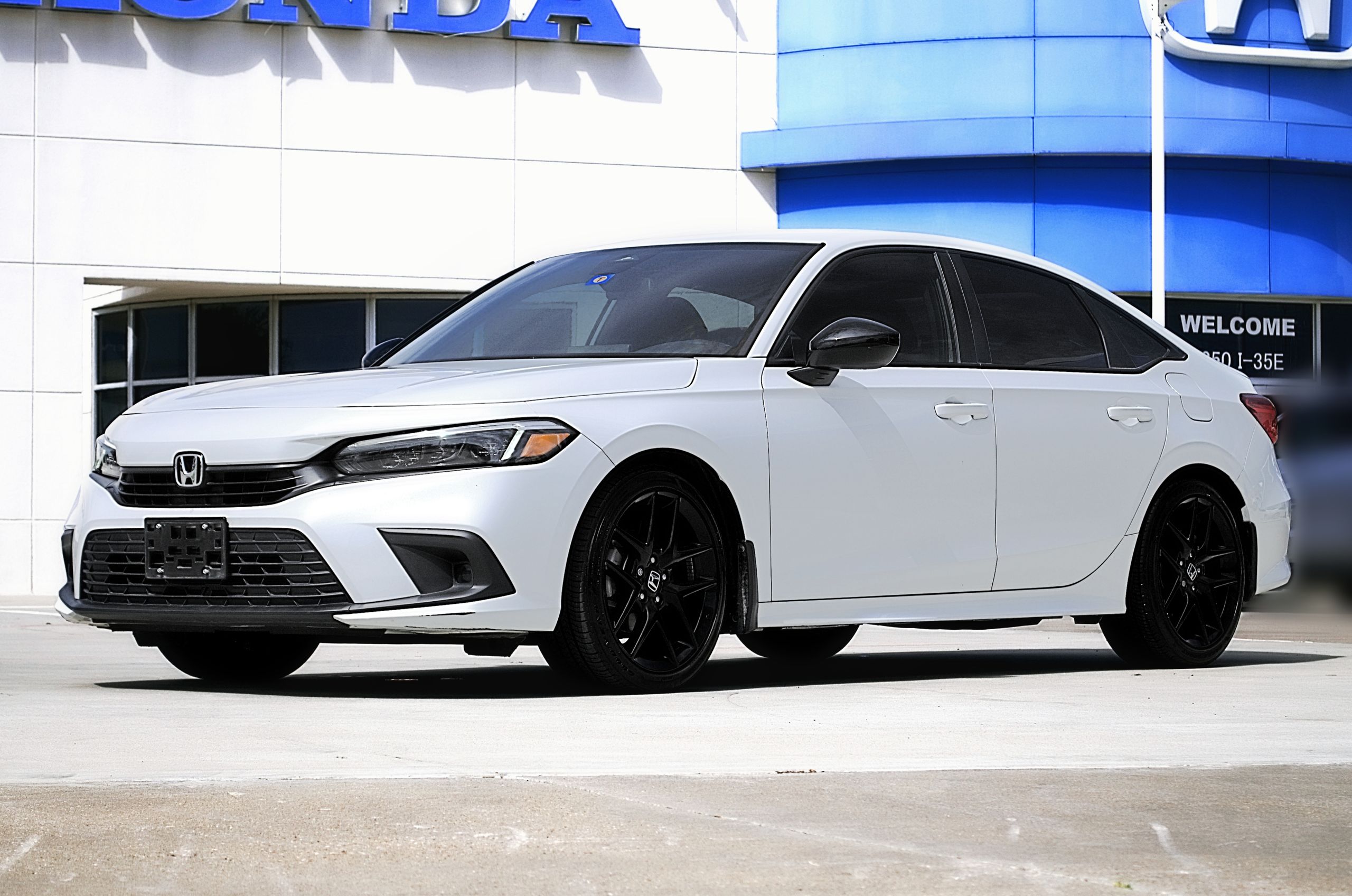 White 2024 Honda Civic Sedan Front-Wheel Drive Continuously Variable Transmission