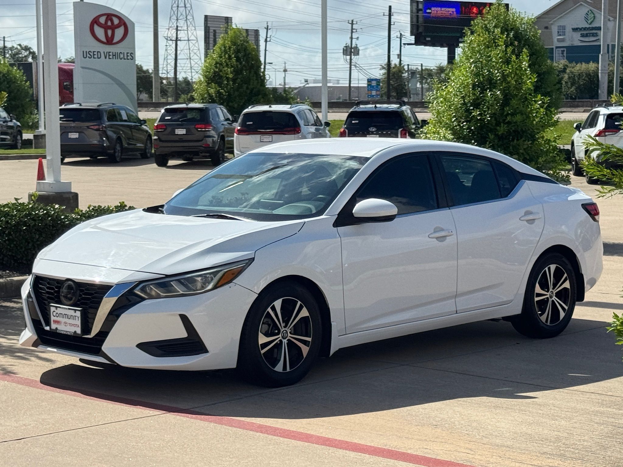 2020 Nissan Sentra SV White at Central Houston Nissan
