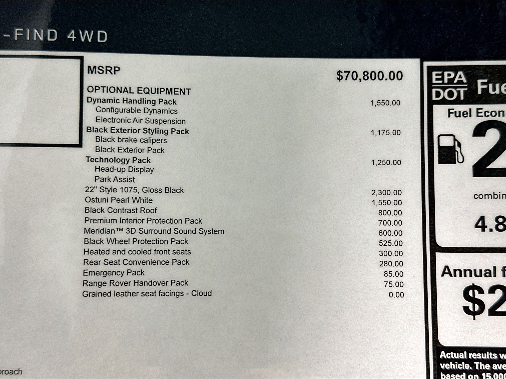 new 2026 Land Rover Range Rover Velar car, priced at $83,365