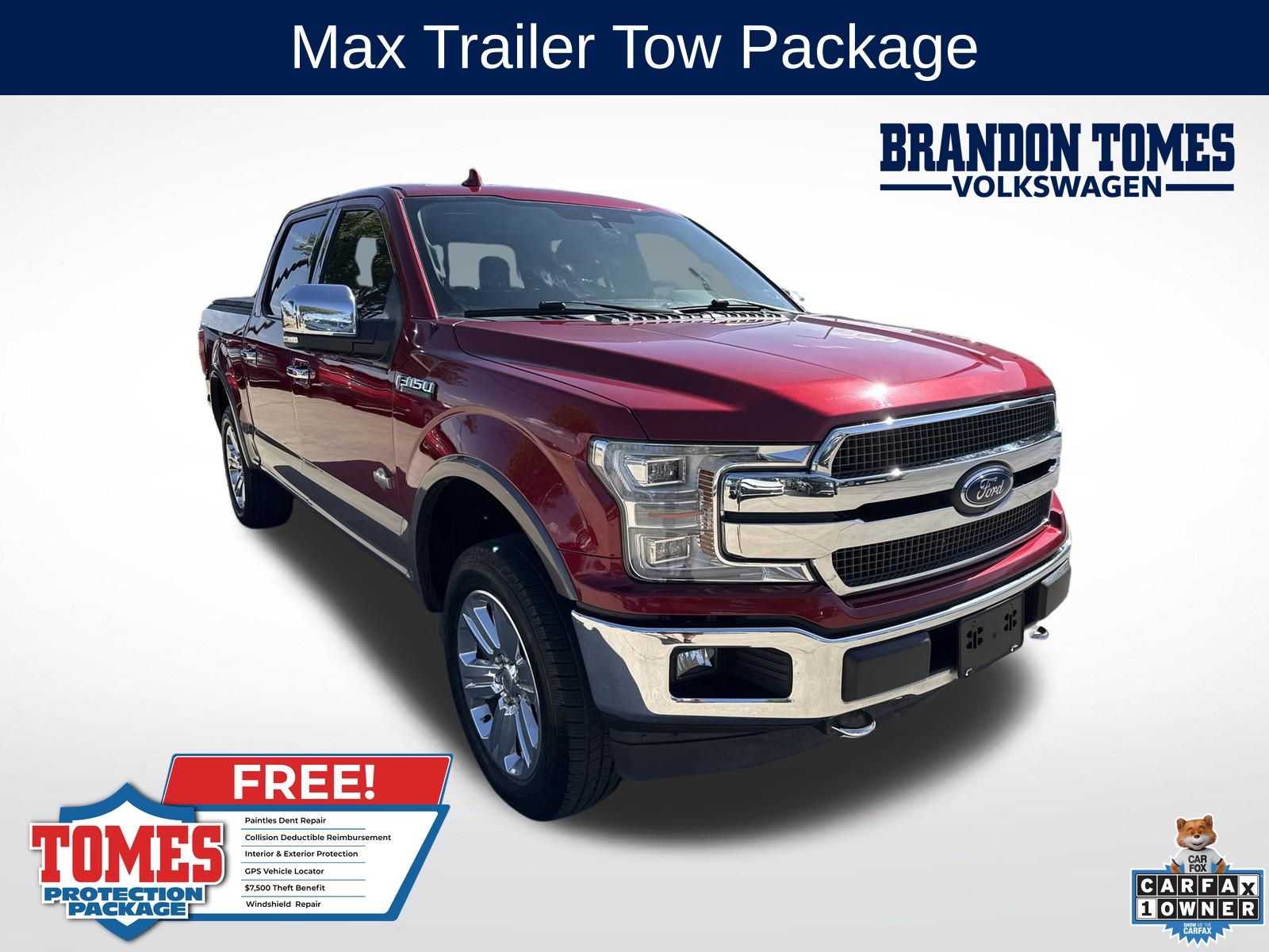 Ruby Red 2018 Ford F-150 Pickup Truck Four-Wheel Drive Automatic