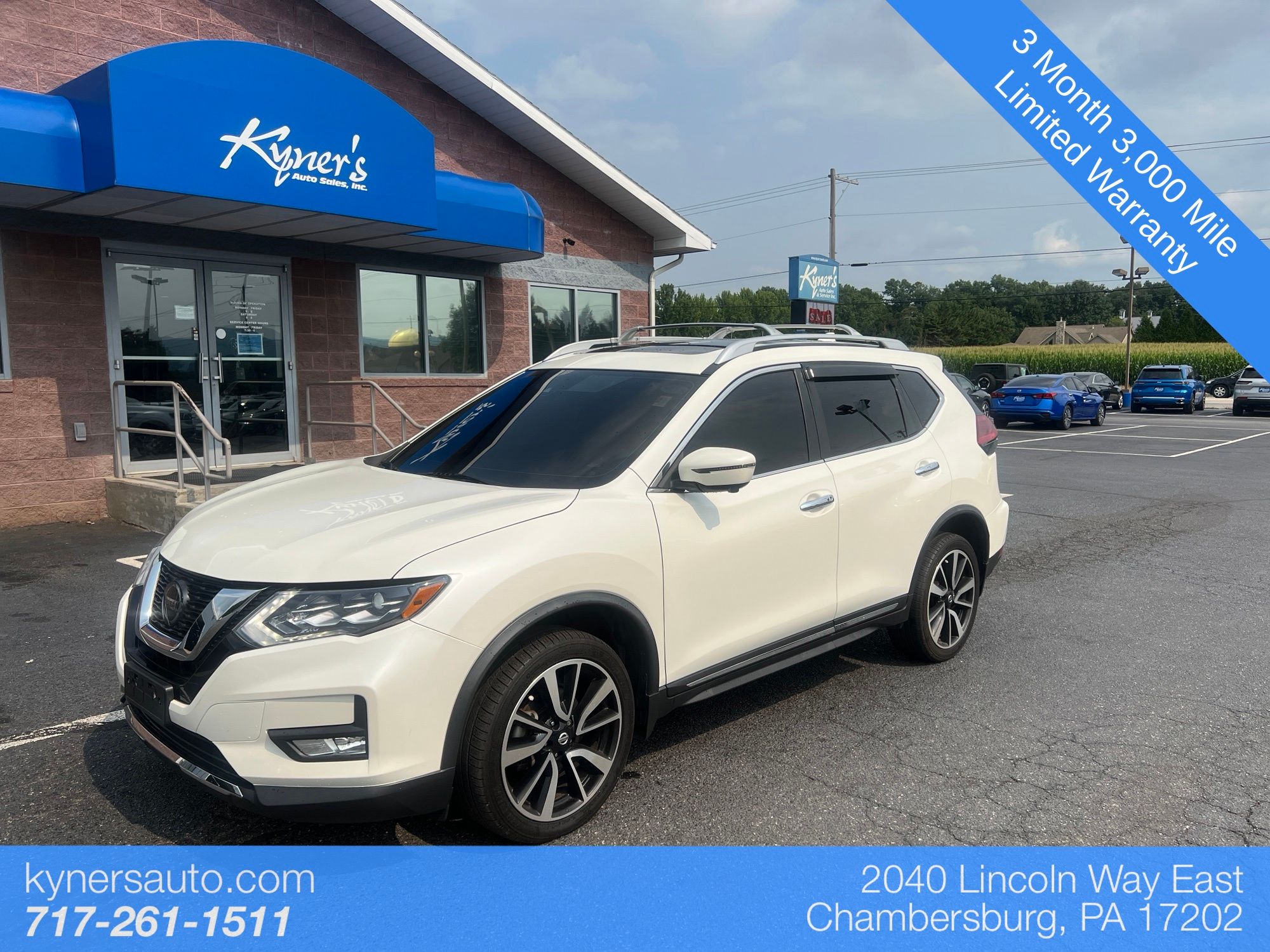Pearl White 2018 Nissan Rogue SUV / Crossover All-Wheel Drive Continuously Variable Transmission