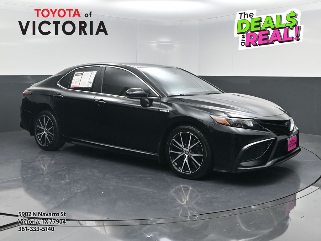 2021 Toyota Camry Hybrid SE Black at Toyota of Victoria