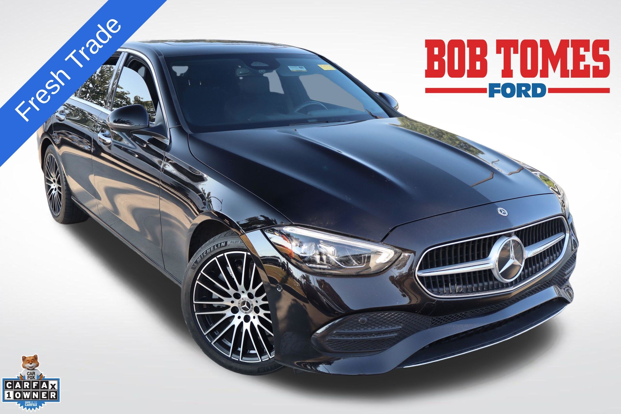 Obsidian Black Metallic 2023 Mercedes-Benz C-Class Sedan Rear-Wheel Drive 9-Speed Automatic