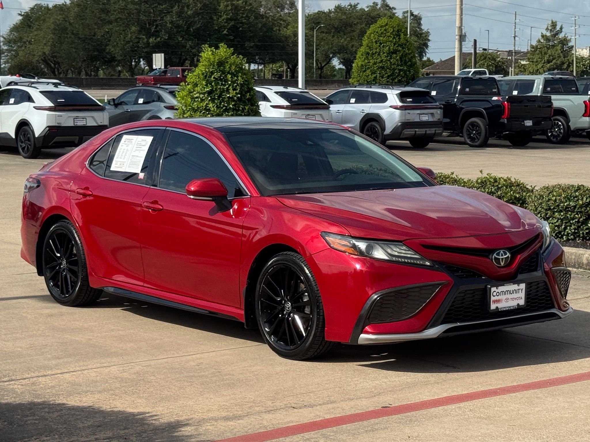 2022 Toyota Camry XSE Red at DeMontrond Gulf Freeway