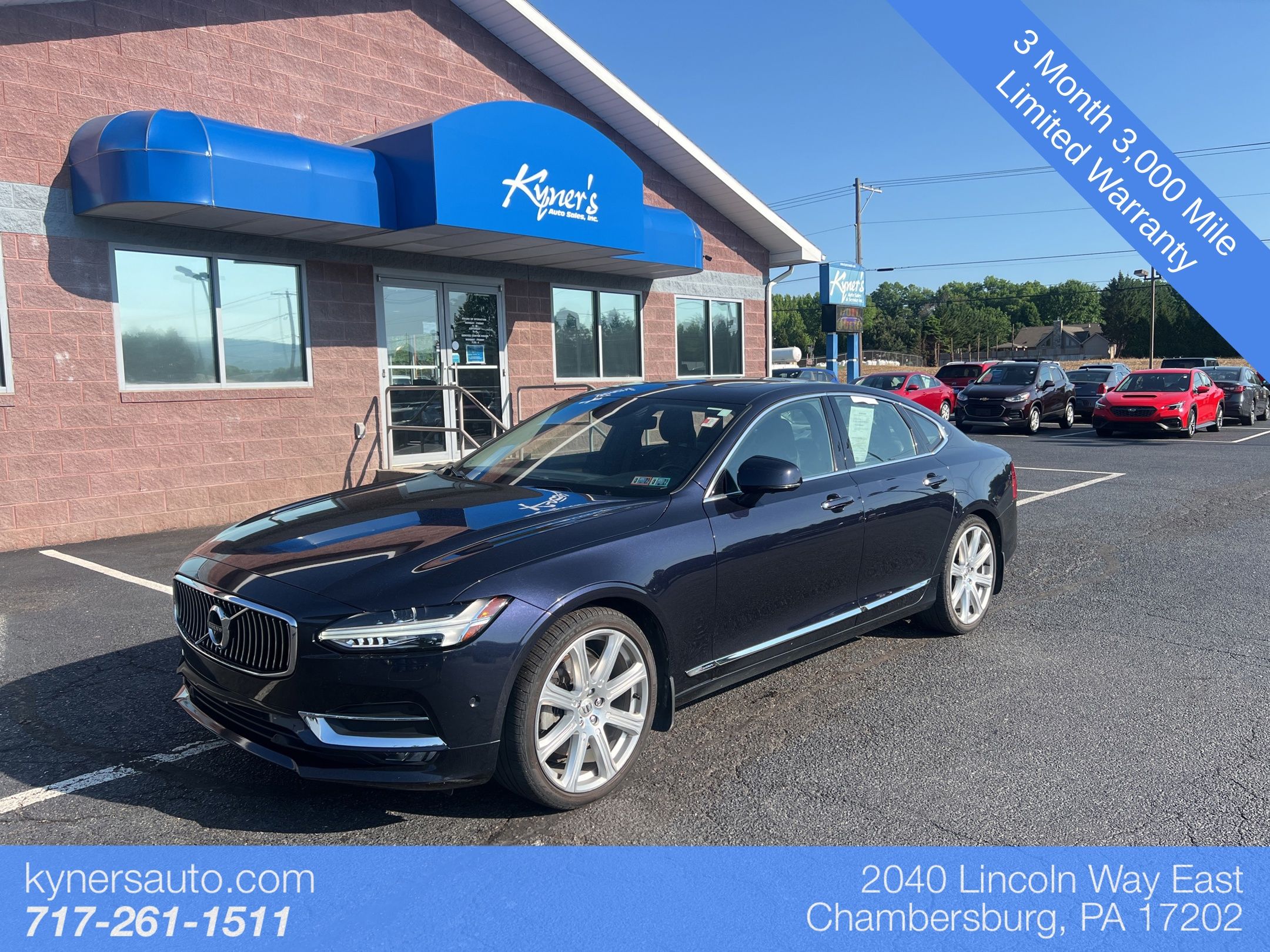Magic Blue Metallic 2017 Volvo S90 T6 Inscription AWD Sedan All-Wheel Drive Automatic