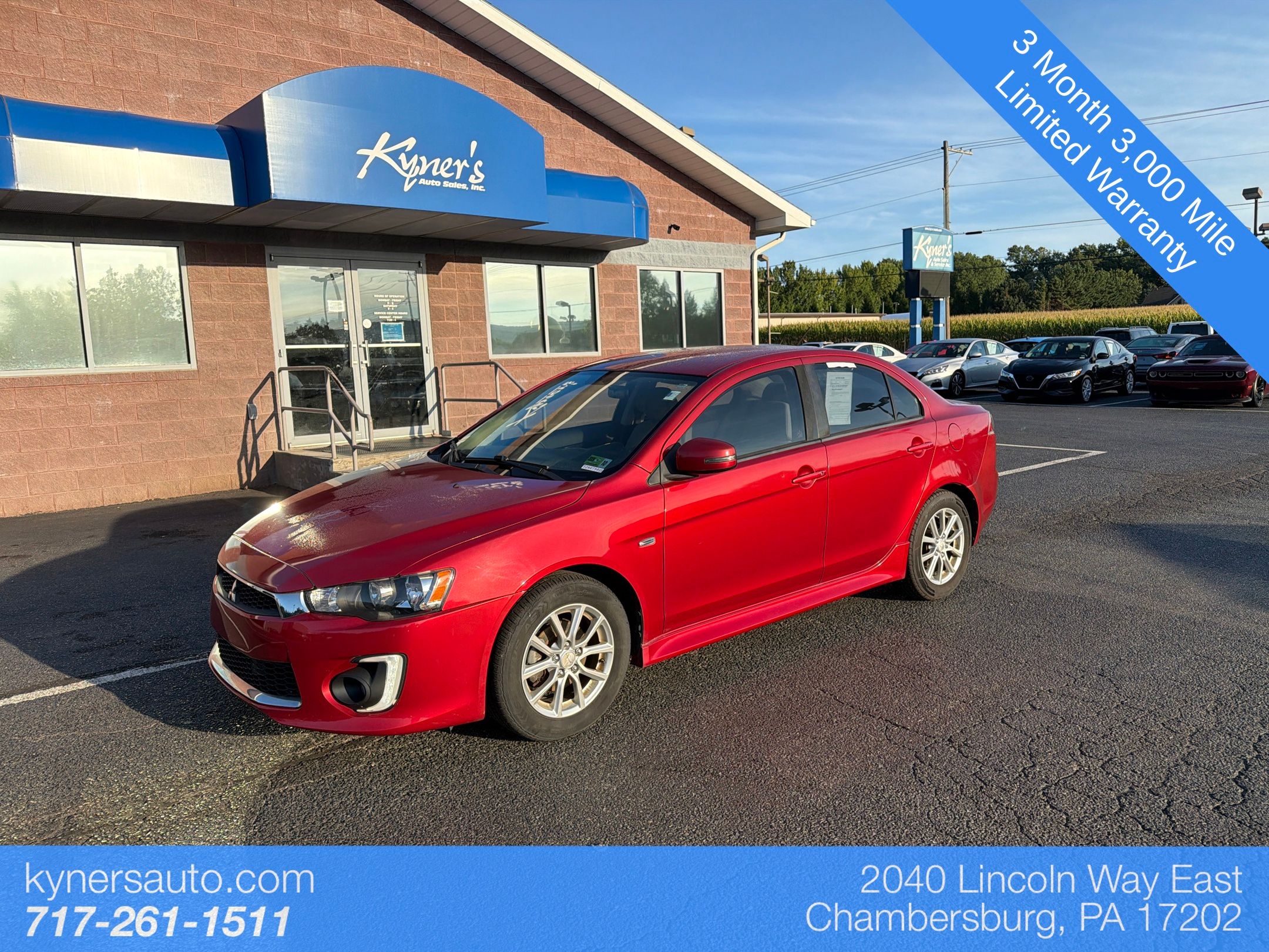  2016 Mitsubishi Lancer Sedan Front-Wheel Drive Continuously Variable Transmission