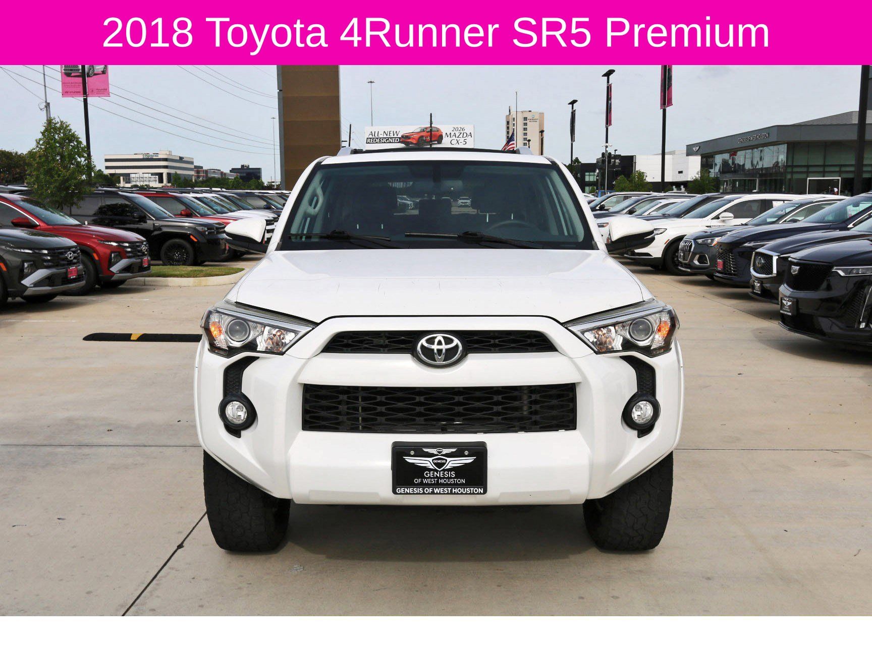 2018 Toyota 4Runner SR5 Premium White at Bayway Cadillac of The Woodlands
