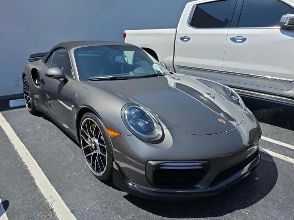 Gray 2019 Porsche 911 Turbo S Cabriolet AWD Convertible All-Wheel Drive 7-Speed Automatic