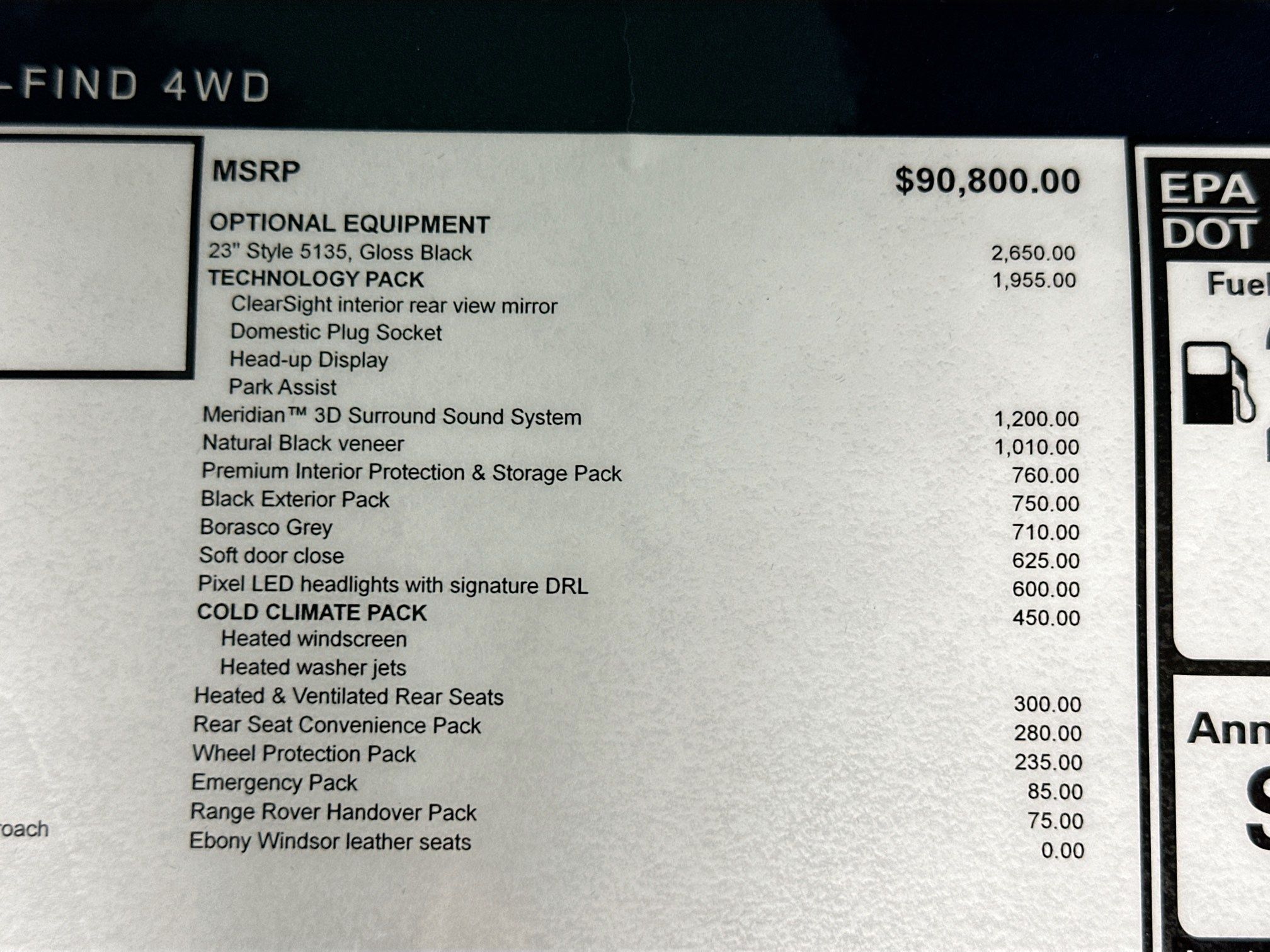 new 2026 Land Rover Range Rover Sport car, priced at $104,335