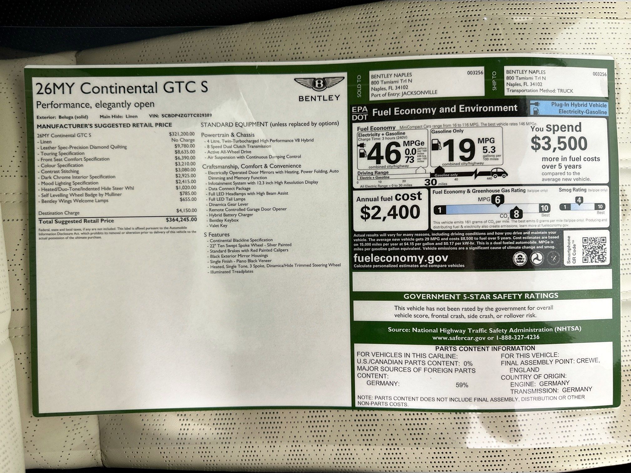 new 2026 Bentley Continental GTC car