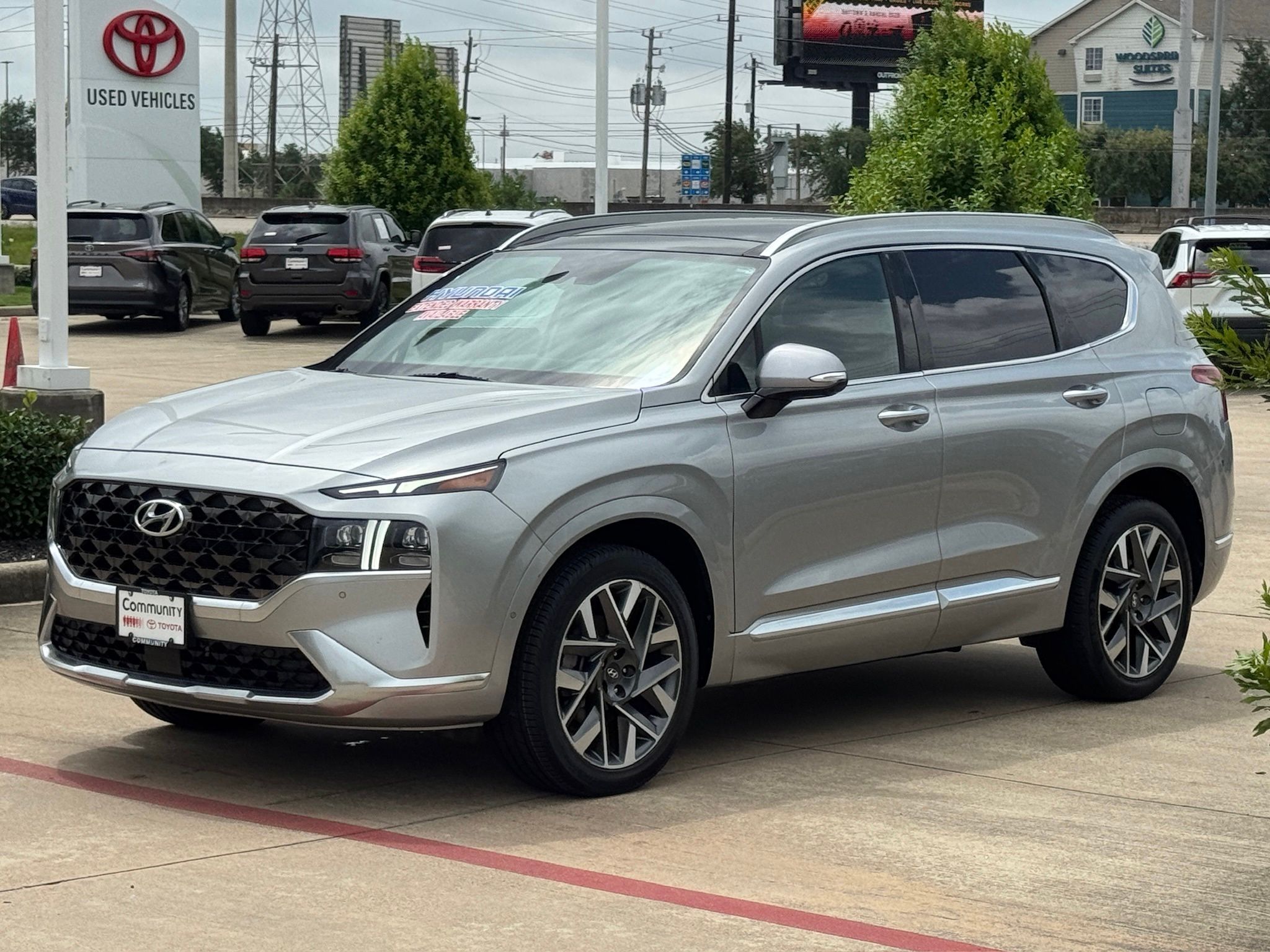 2022 Hyundai Santa Fe Calligraphy Silver at DeMontrond Mazda