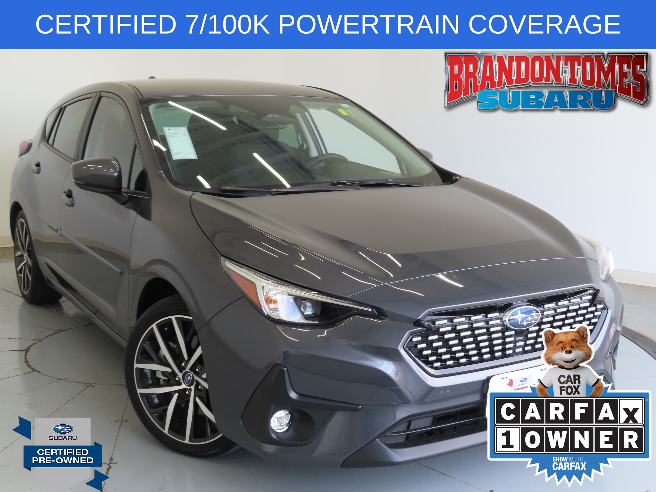 Gray Metallic 2025 Subaru Impreza Sport AWD Wagon All-Wheel Drive Continuously Variable Transmission