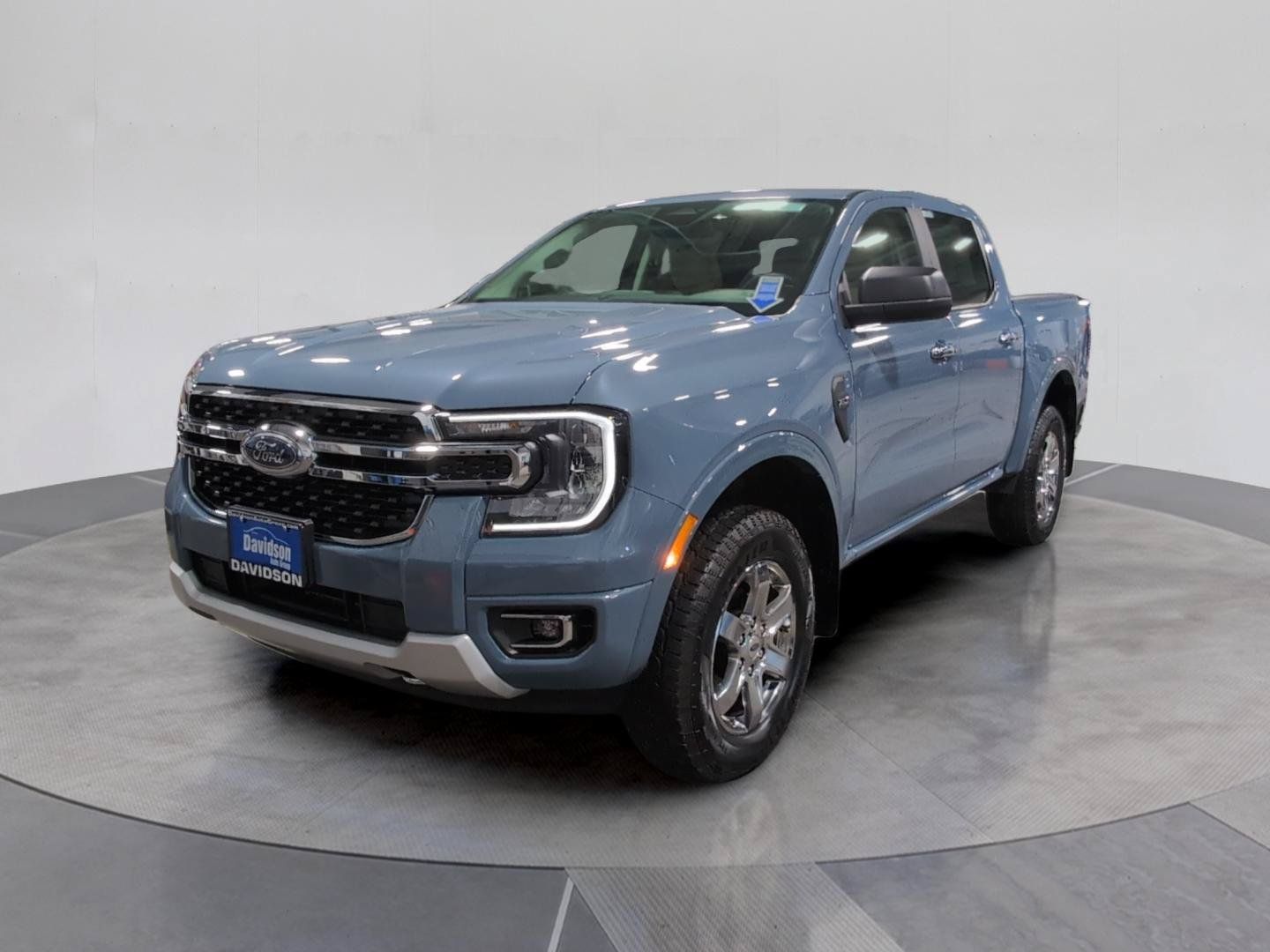 Blue (Azure Gray Metallic) 2024 Ford Ranger Pickup Truck Four-Wheel Drive Automatic