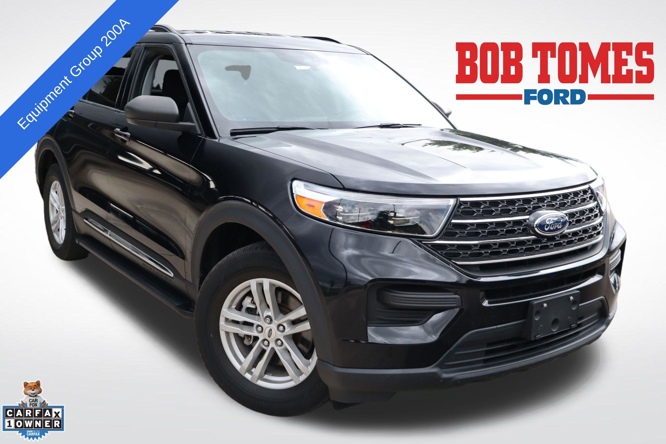 Black Metallic 2021 Ford Explorer SUV / Crossover All-Wheel Drive Automatic