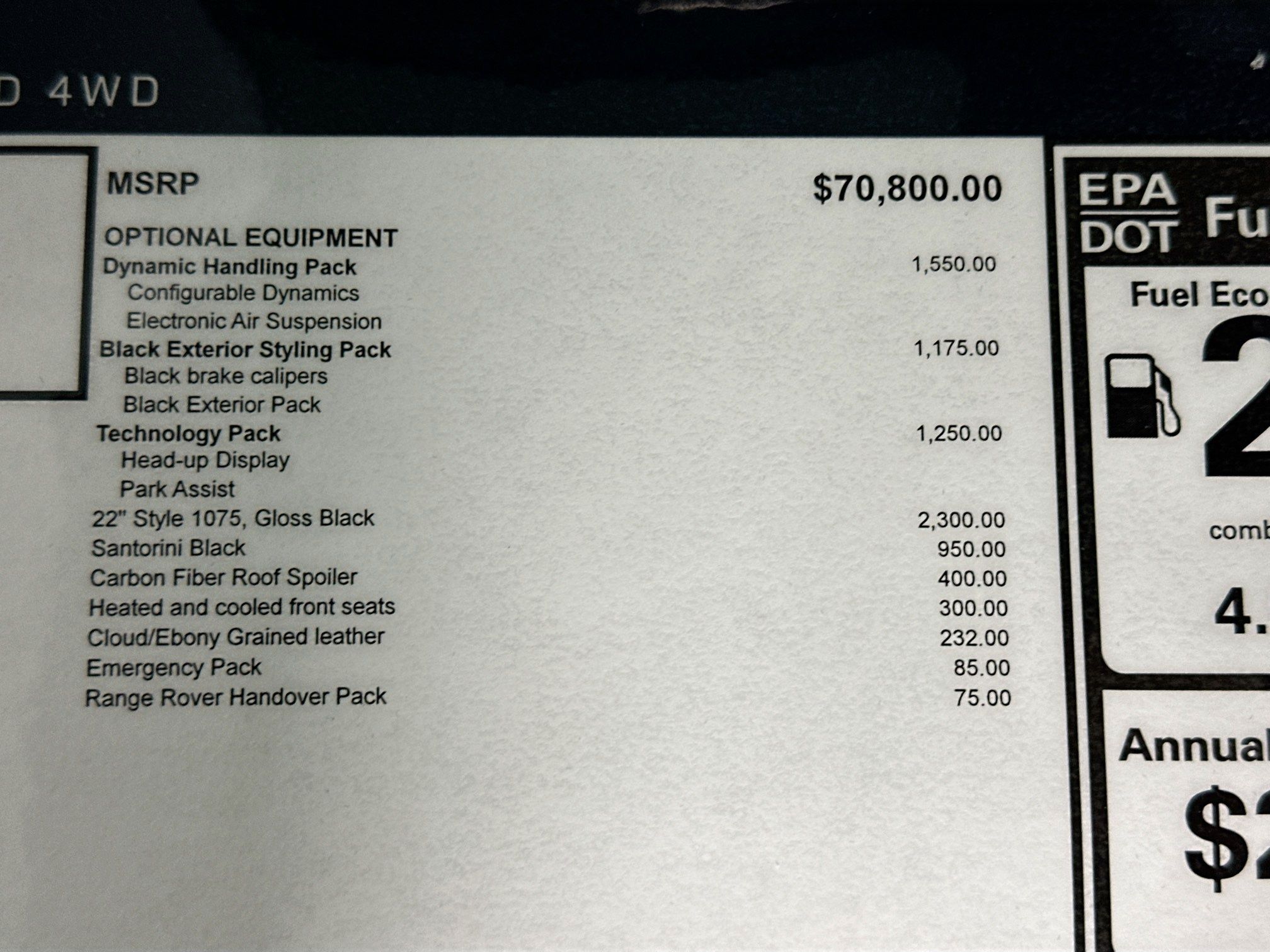 new 2026 Land Rover Range Rover Velar car, priced at $80,492