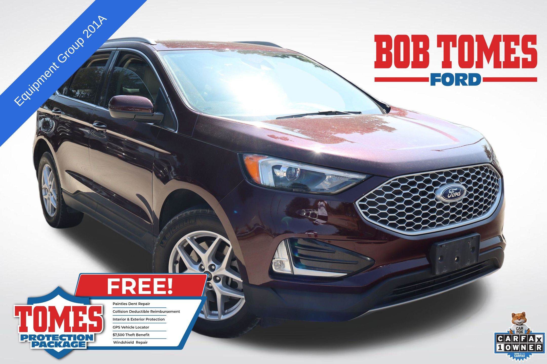 Red (Burgundy) 2023 Ford Edge SUV / Crossover All-Wheel Drive 8-Speed Automatic
