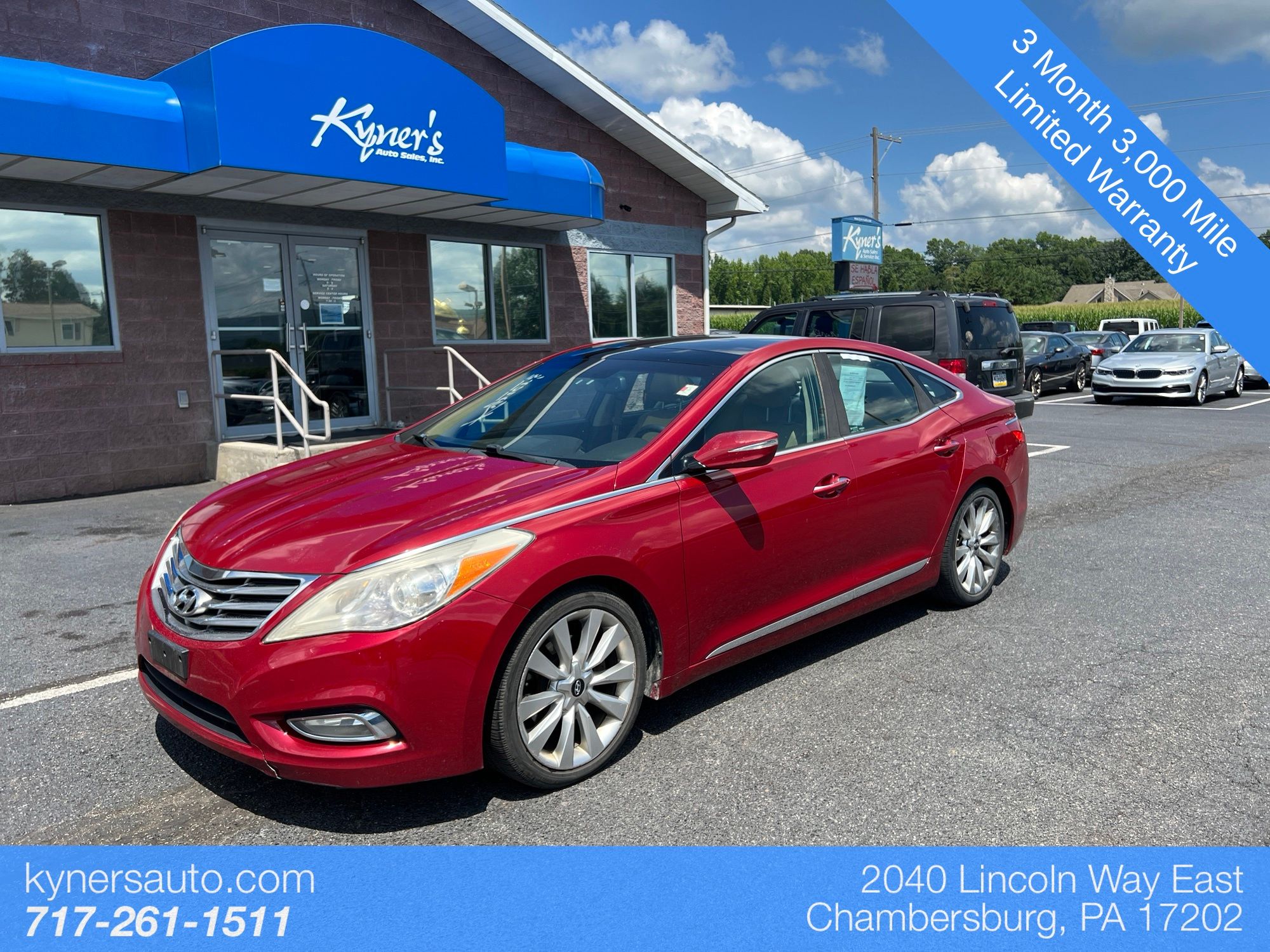Venetian Red Pearl 2013 Hyundai Azera Sedan Front-Wheel Drive 6-Speed Automatic