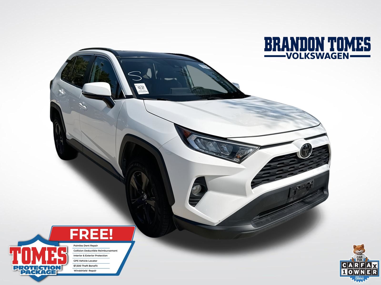 Super White 2019 Toyota RAV4 SUV / Crossover Front-Wheel Drive 8-Speed Automatic