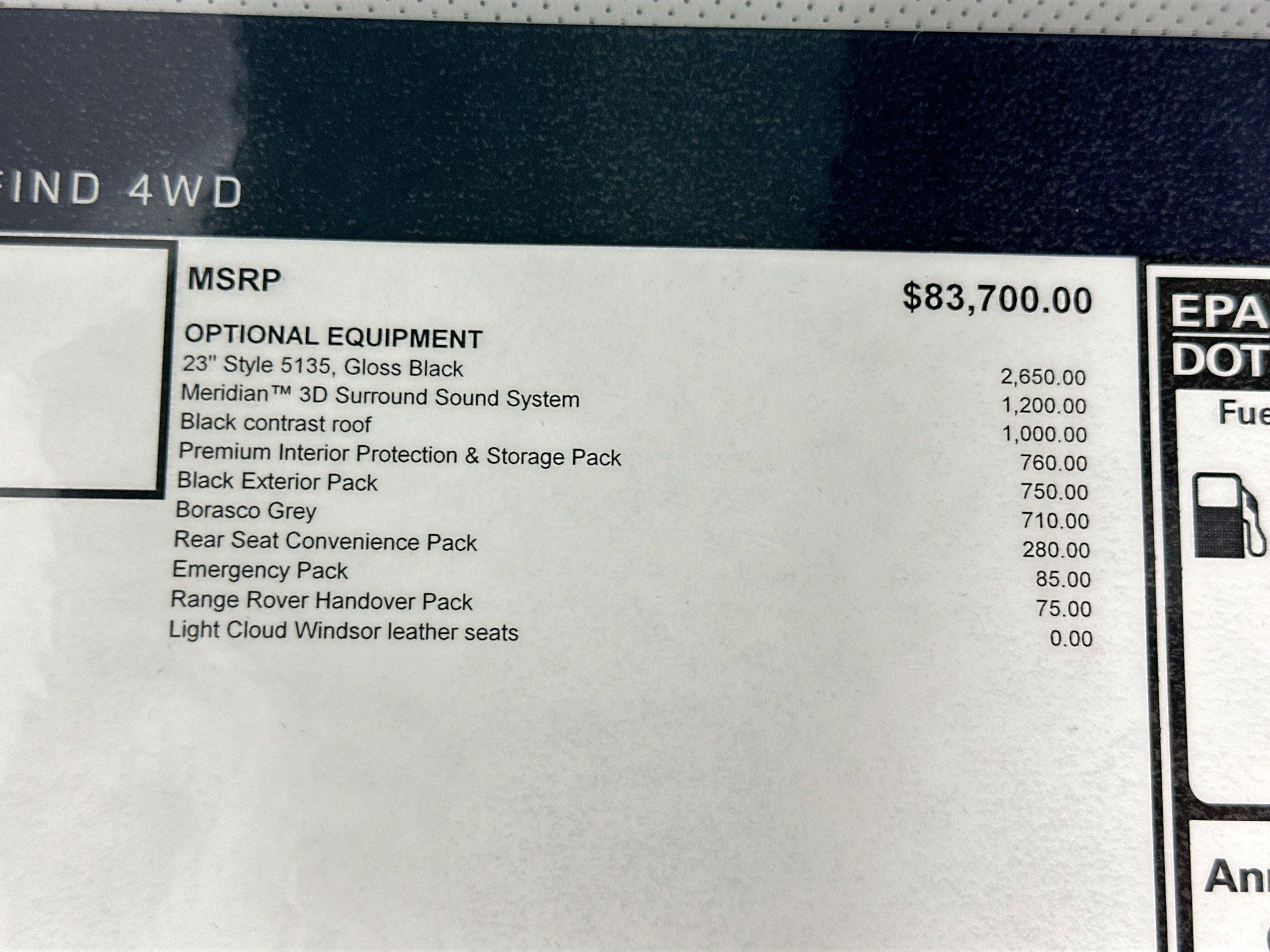 new 2026 Land Rover Range Rover Sport car, priced at $93,060