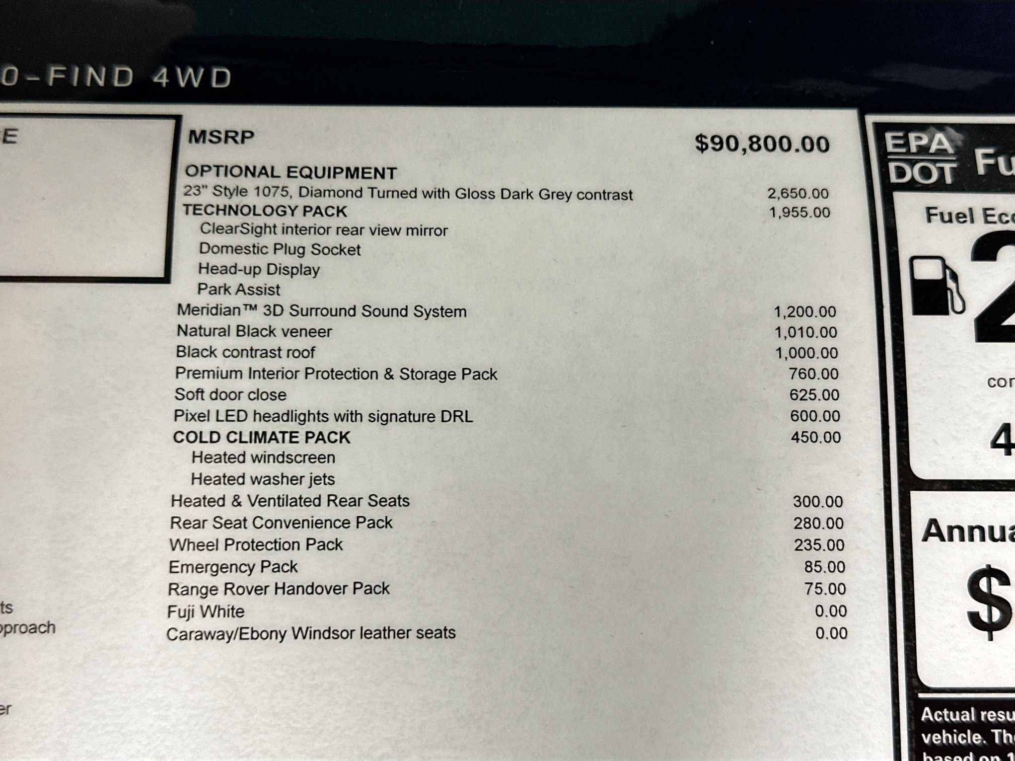 new 2026 Land Rover Range Rover Sport car, priced at $103,875