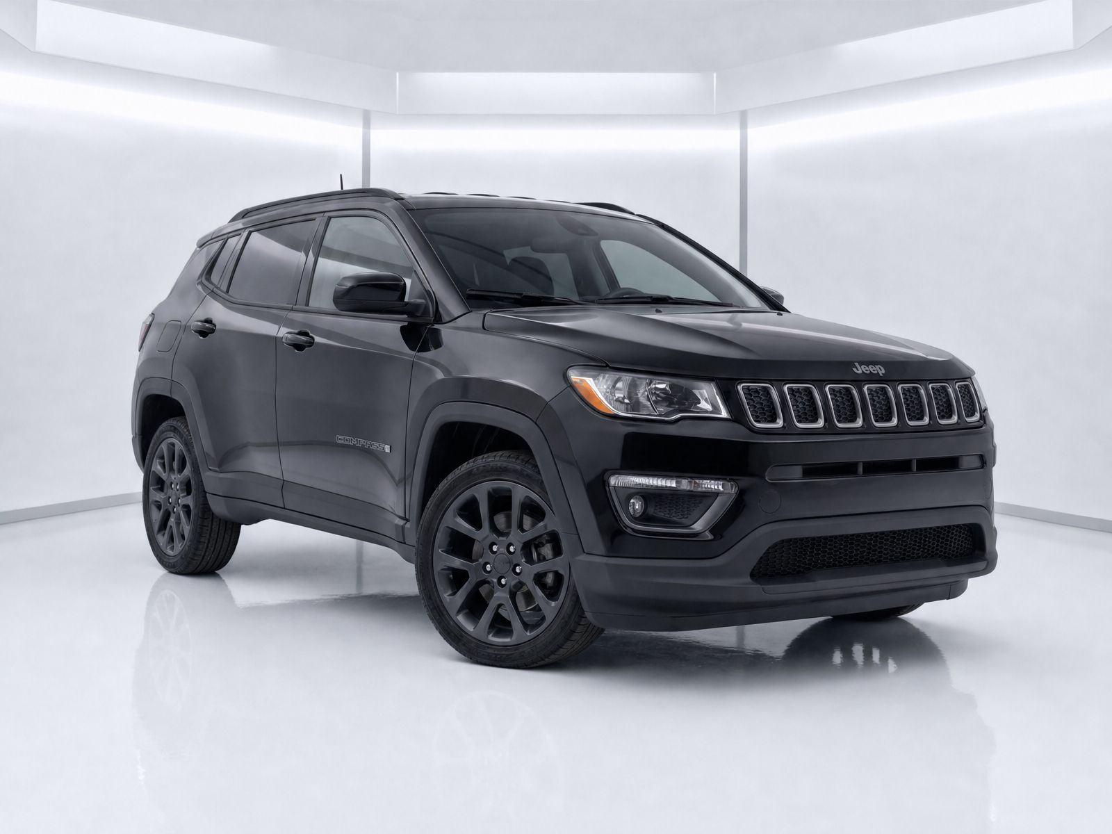 Diamond Black Crystal Pearlcoat 2021 Jeep Compass SUV / Crossover Front-Wheel Drive 6-Speed Automatic