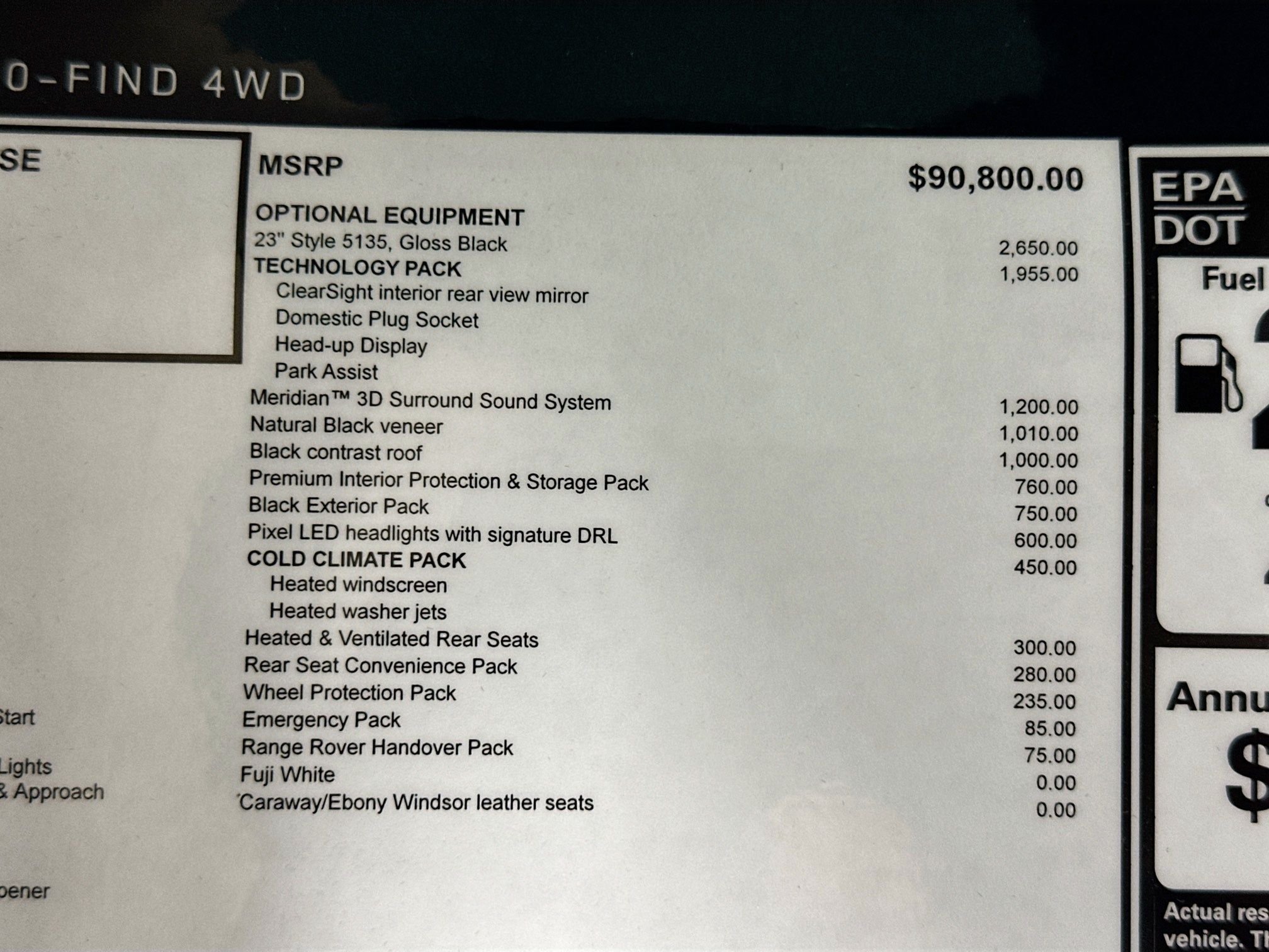 new 2026 Land Rover Range Rover Sport car, priced at $104,000