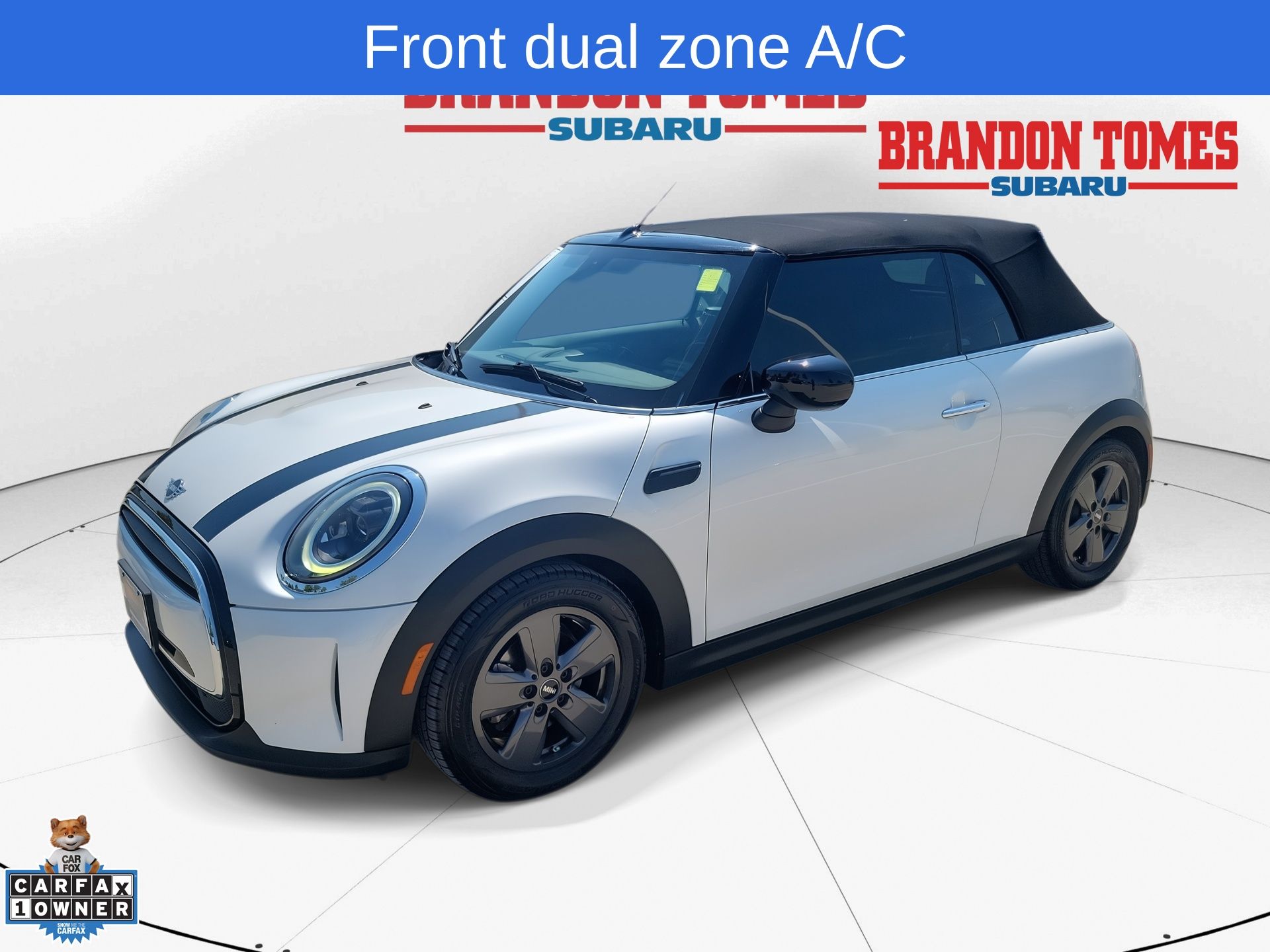 White Metallic 2024 MINI Cooper Convertible Front-Wheel Drive 7-Speed Automatic