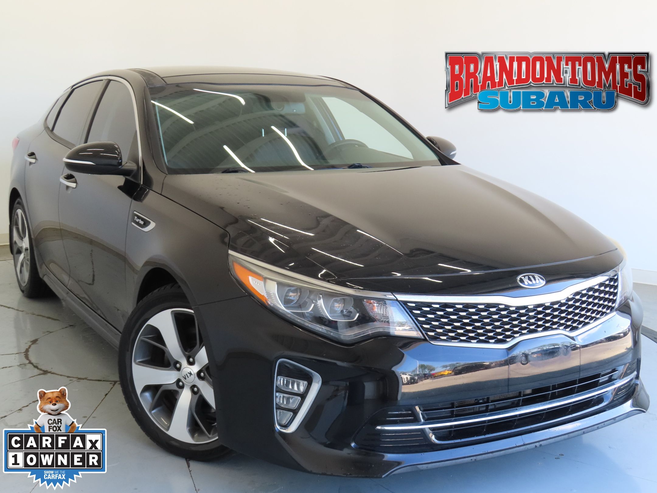 Ebony Black 2018 Kia Optima SX Turbo Sedan Front-Wheel Drive 6-Speed Automatic