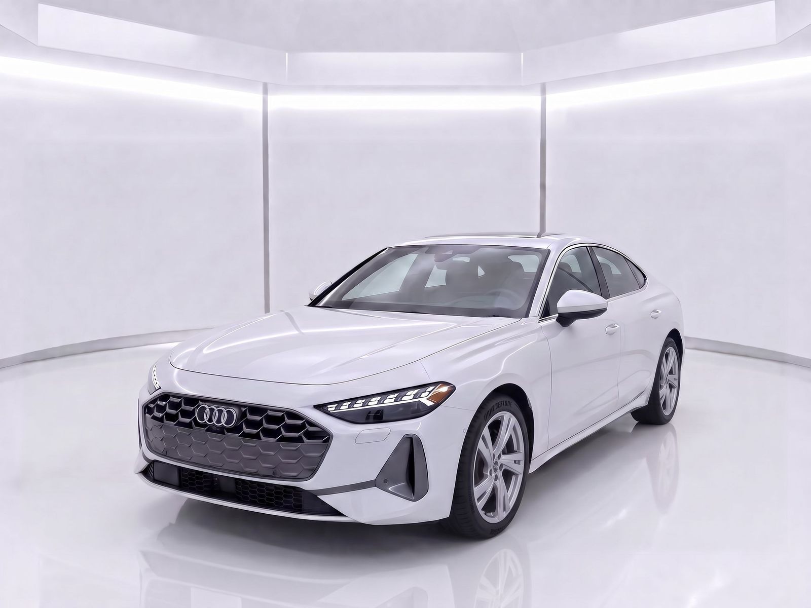 Glacier White Metallic 2025 Audi A5 Sedan All-Wheel Drive 7-Speed Automatic