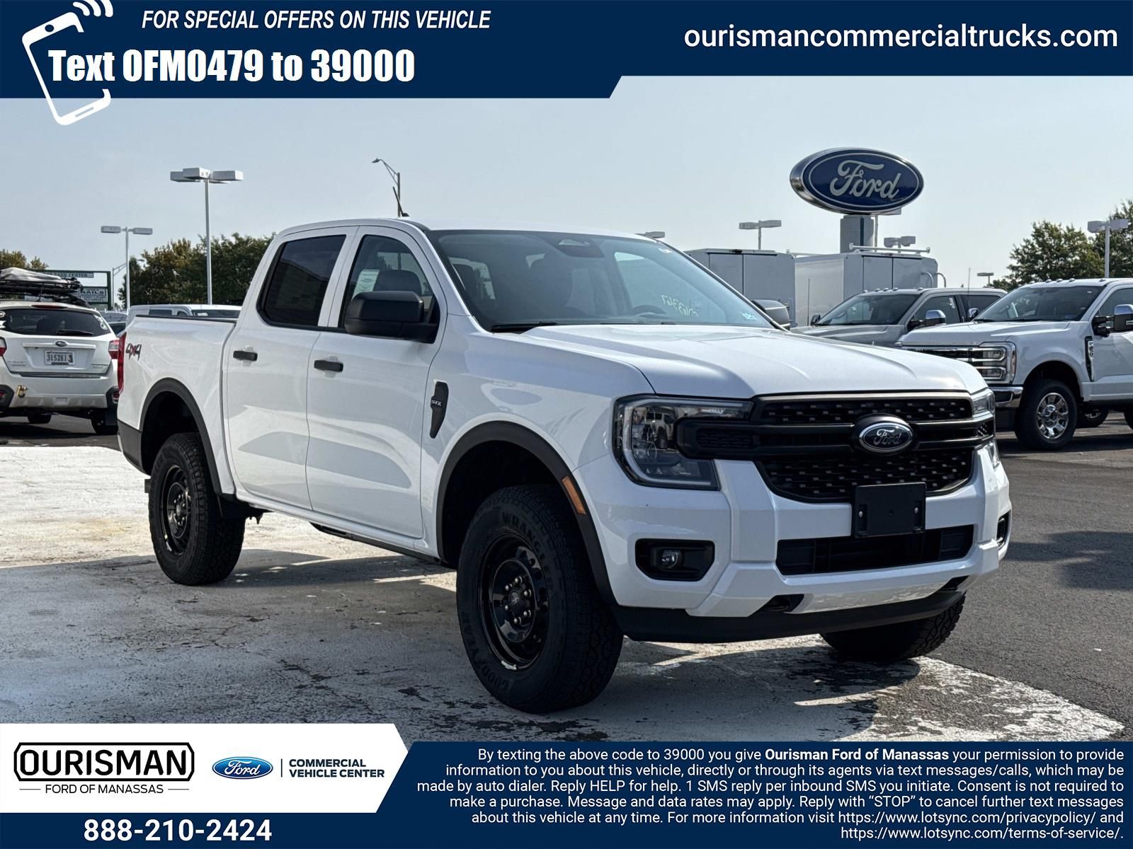 Oxford White 2026 Ford Ranger Pickup Truck Four-Wheel Drive Automatic