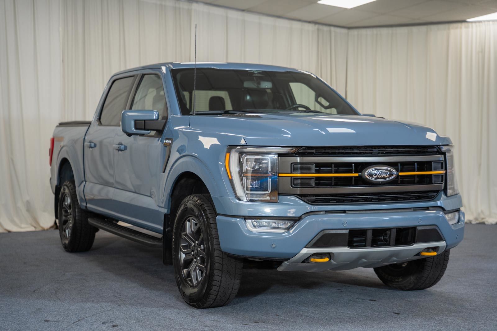 Blue (Azure Gray Metallic Tri-Coat) 2023 Ford F-150 Pickup Truck Four-Wheel Drive Automatic