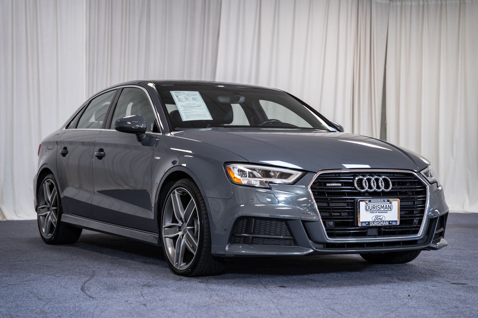Nano Gray Metallic/Black Roof 2018 Audi A3 Sedan All-Wheel Drive 6-Speed Automatic