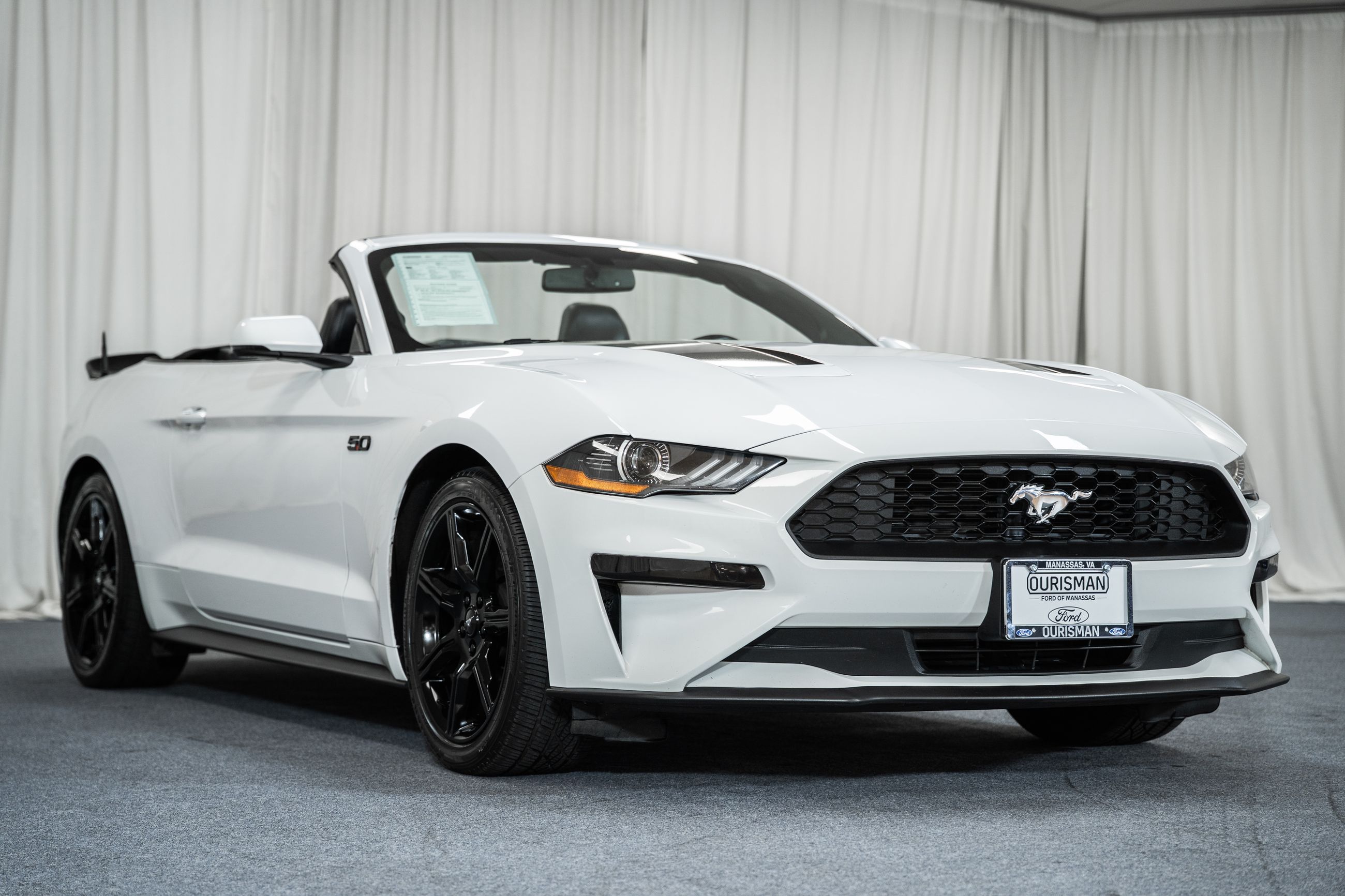 Oxford White 2020 Ford Mustang EcoBoost Premium Convertible RWD Convertible Rear-Wheel Drive Automatic