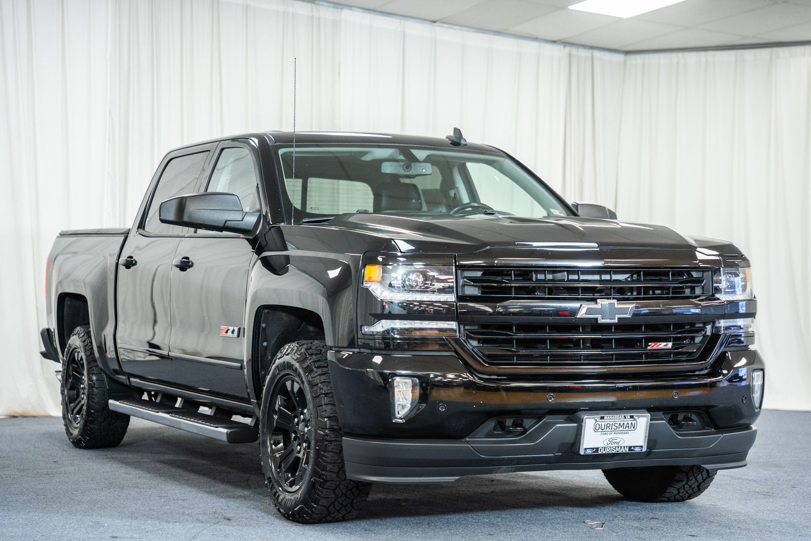 Black 2017 Chevrolet Silverado 1500 LTZ Crew Cab 4WD Pickup Truck Four-Wheel Drive 8-Speed Automatic Overdrive