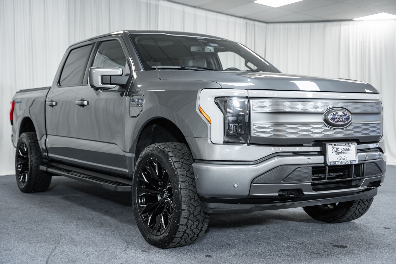 Carbonized Gray Metallic 2023 Ford F-150 Lightning Pickup Truck All-Wheel Drive Automatic