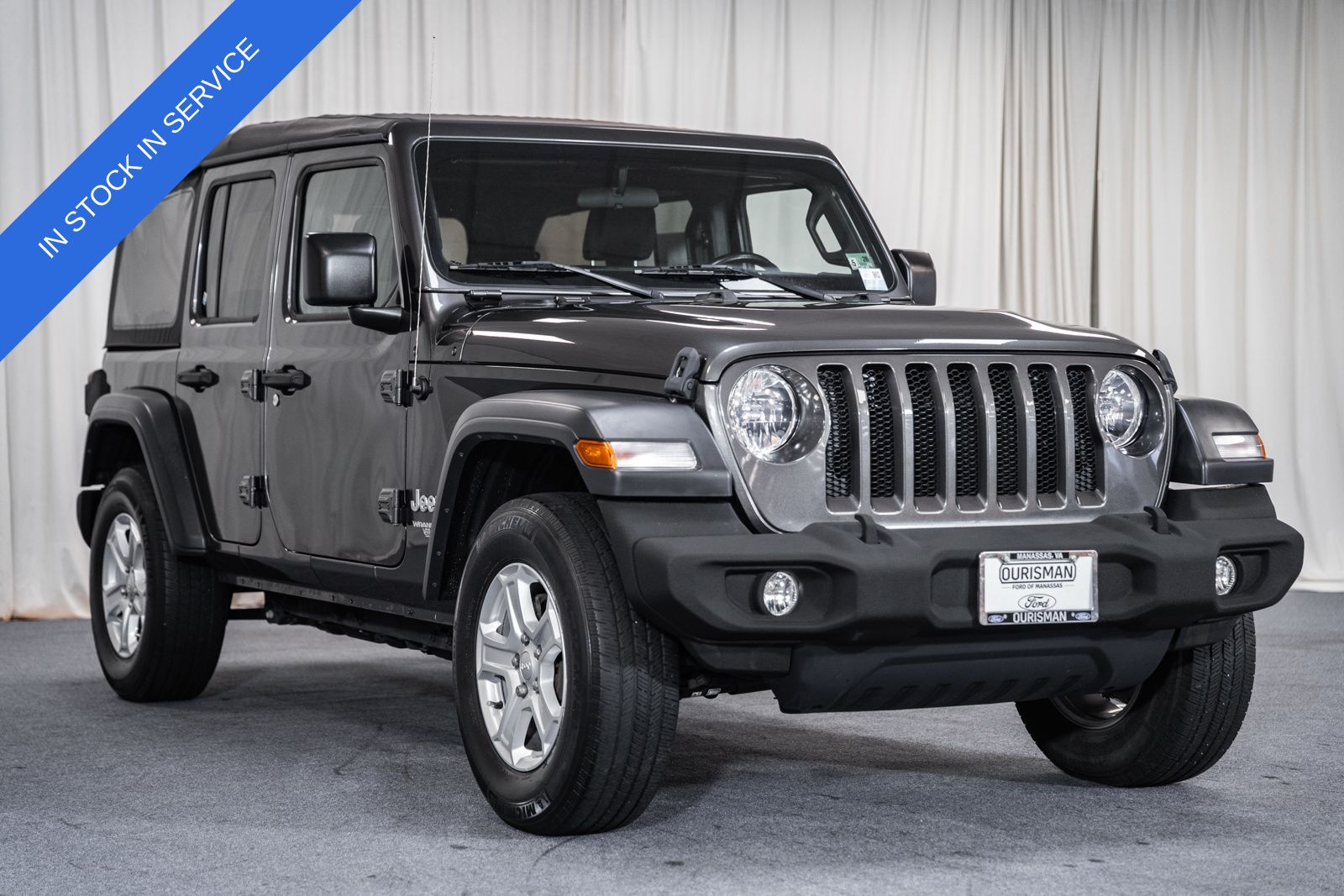 Gray (Granite Crystal Metallic Clearcoat) 2019 Jeep Wrangler Unlimited Sport S 4WD SUV / Crossover Four-Wheel Drive 6-Speed Manual