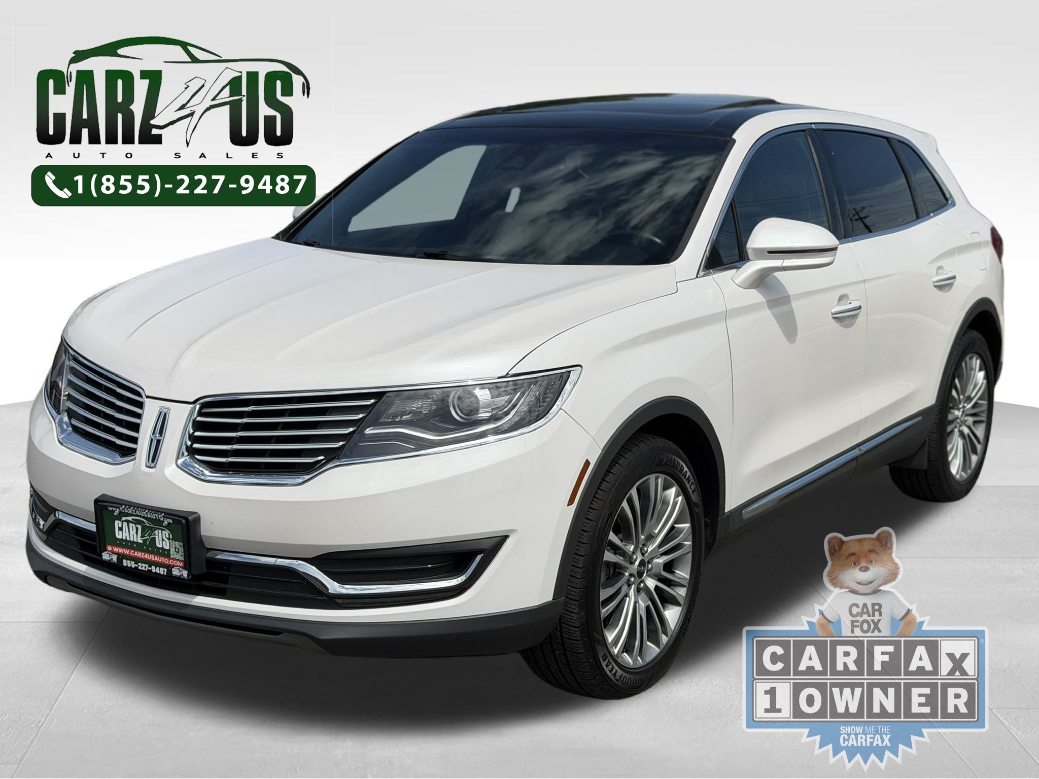 White Platinum Clearcoat Metallic 2017 Lincoln MKX Reserve AWD SUV / Crossover All-Wheel Drive 6-Speed Automatic