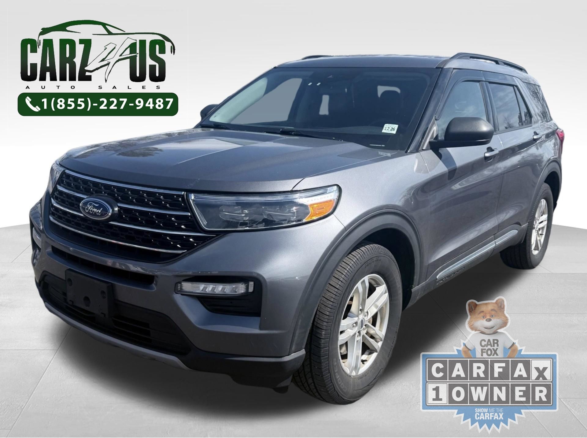 Gray 2021 Ford Explorer XLT AWD SUV / Crossover All-Wheel Drive Automatic