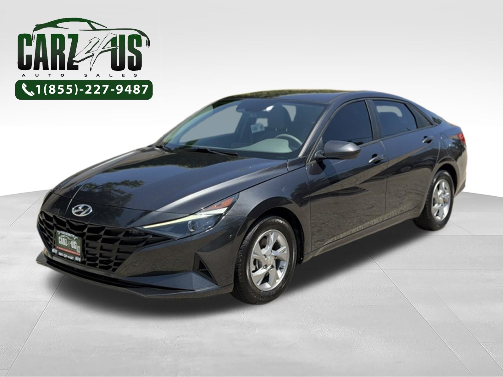 Portofino Gray 2021 Hyundai Elantra Sedan Front-Wheel Drive Continuously Variable Transmission