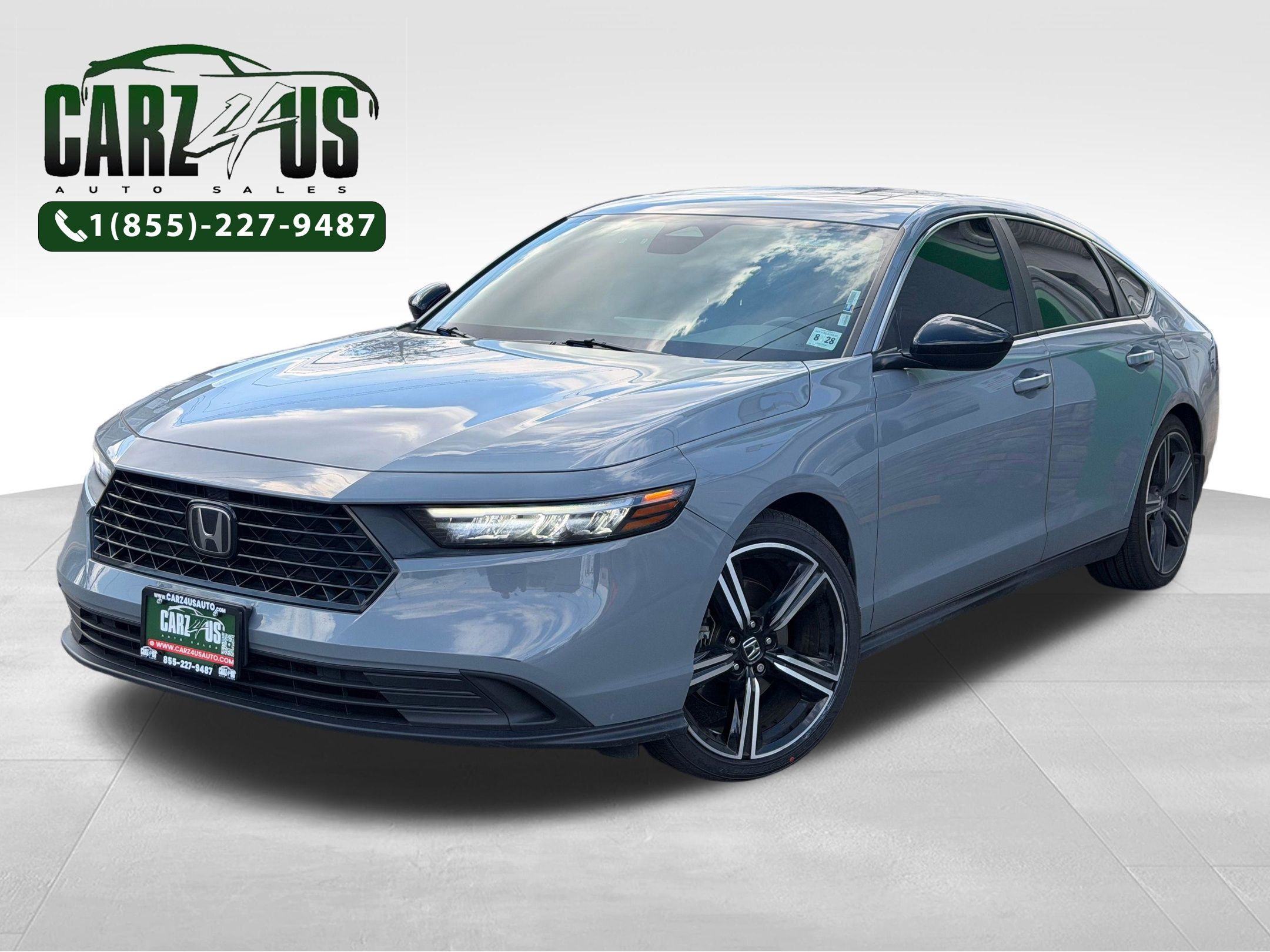 Gray 2023 Honda Accord Hybrid Sport FWD Sedan Front-Wheel Drive Continuously Variable Transmission