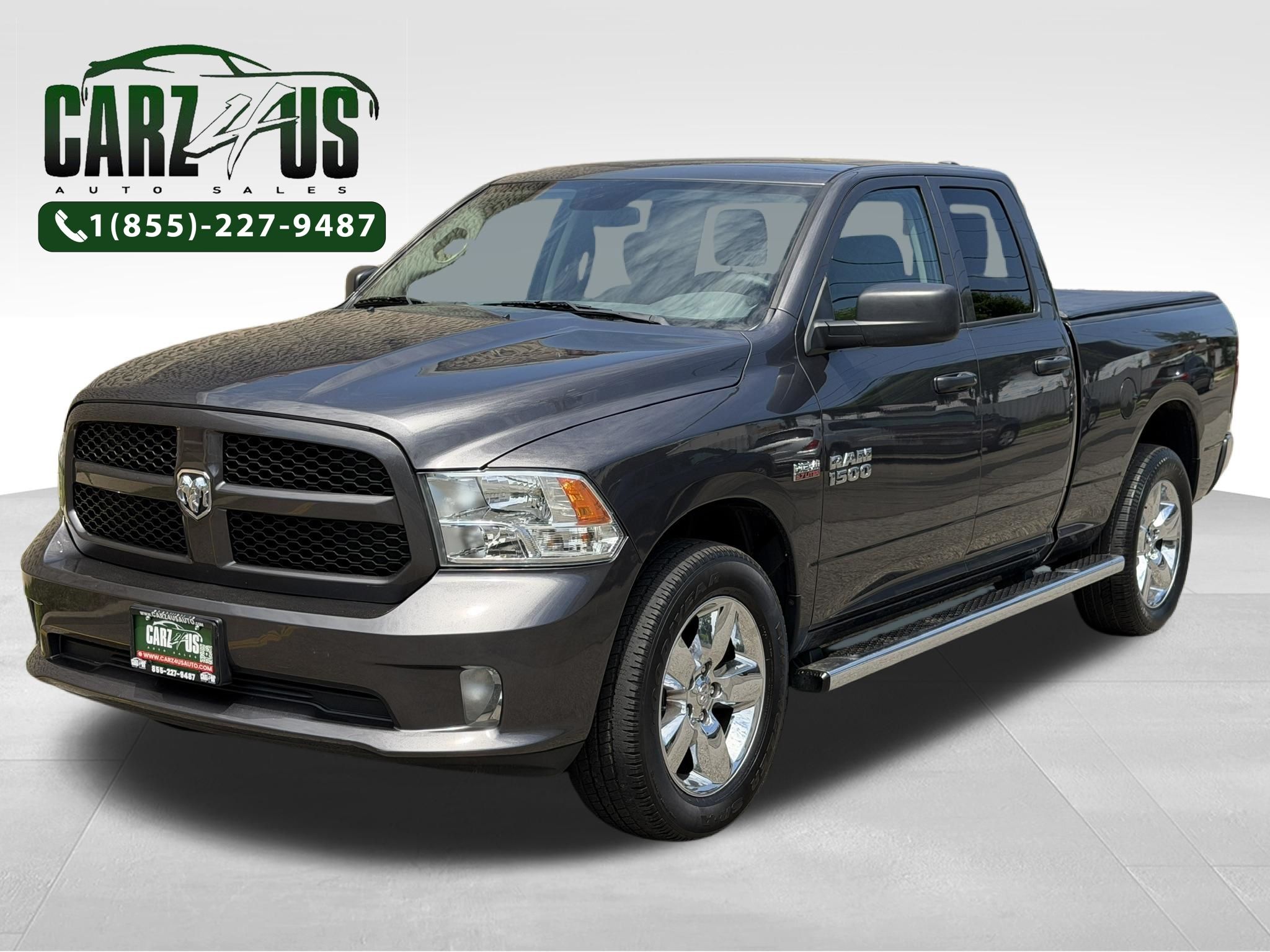 Gray (Granite Crystal Metallic Clearcoat) 2018 RAM 1500 Express Quad Cab 4WD Pickup Truck Four-Wheel Drive 8-Speed Automatic