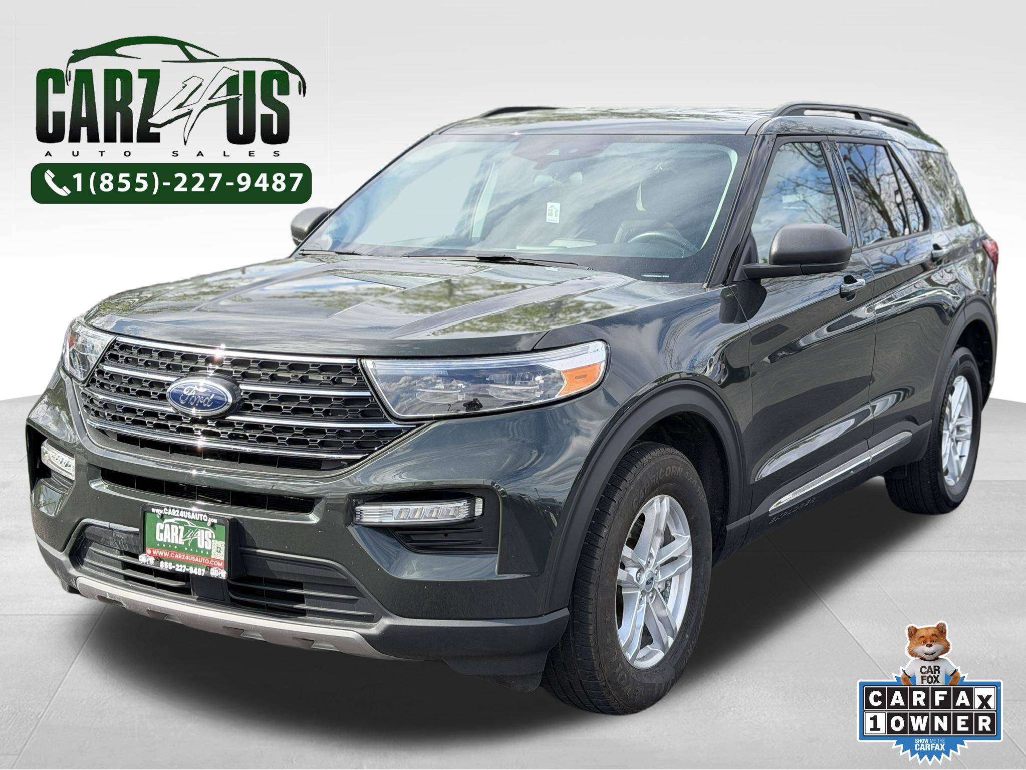Green Metallic 2023 Ford Explorer SUV / Crossover All-Wheel Drive Automatic