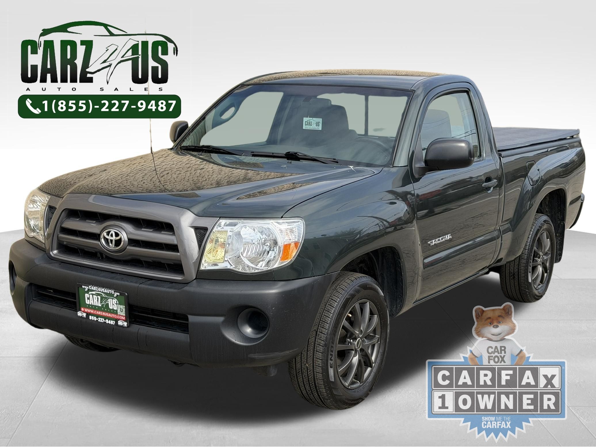 Green 2010 Toyota Tacoma Regular Cab Pickup Truck 4X2 5-Speed Manual Overdrive