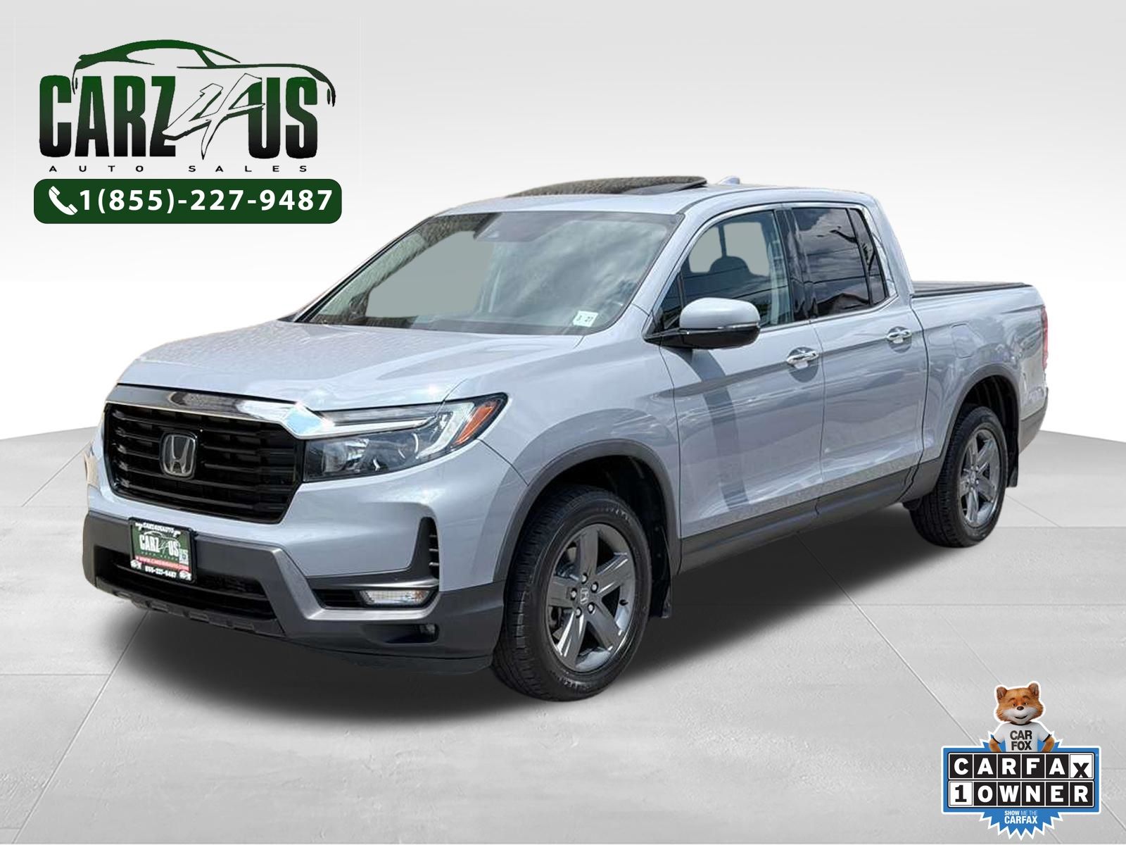Gray 2022 Honda Ridgeline Pickup Truck All-Wheel Drive 9-Speed Automatic