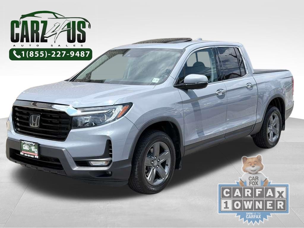 Gray 2022 Honda Ridgeline Pickup Truck All-Wheel Drive 9-Speed Automatic