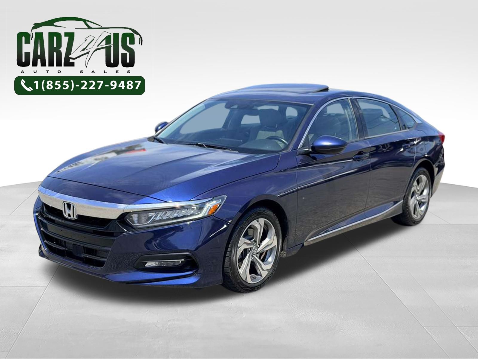 Blue 2018 Honda Accord Sedan Front-Wheel Drive Continuously Variable Transmission