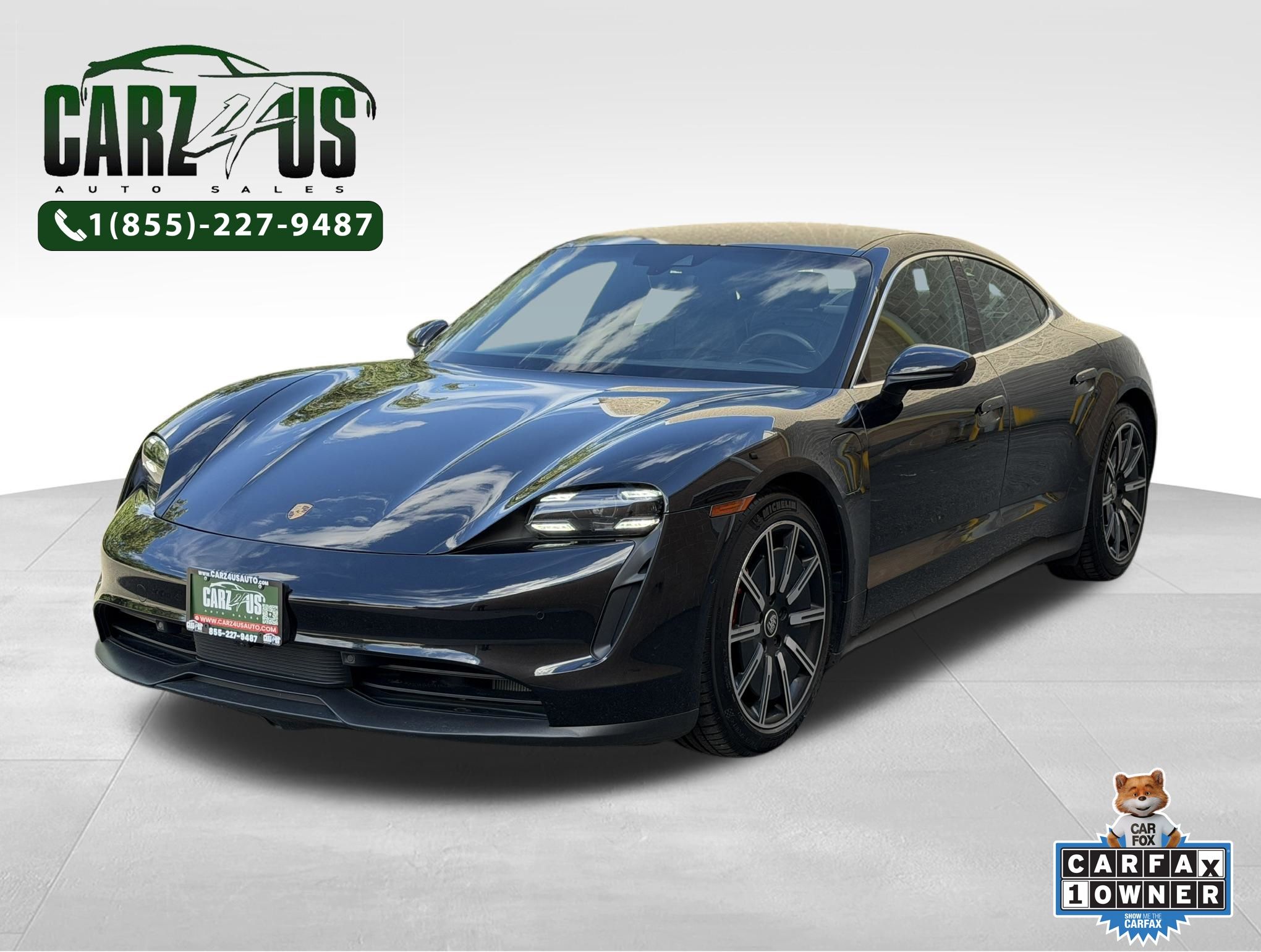 Black 2020 Porsche Taycan Sedan All-Wheel Drive 2-Speed Automatic